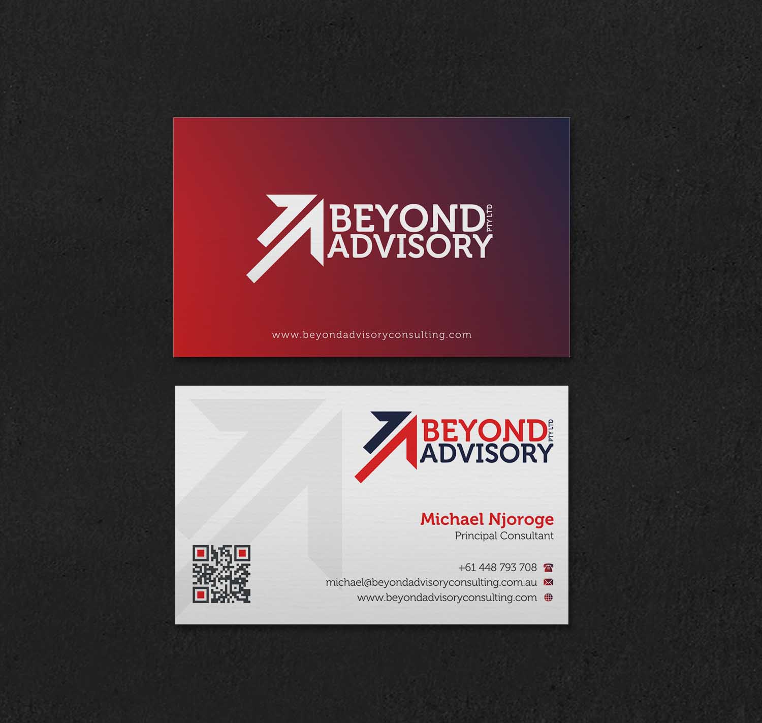 Business Card Design by INDIAN_Ashok for Beyond Advisory Consulting  | Design #25173974