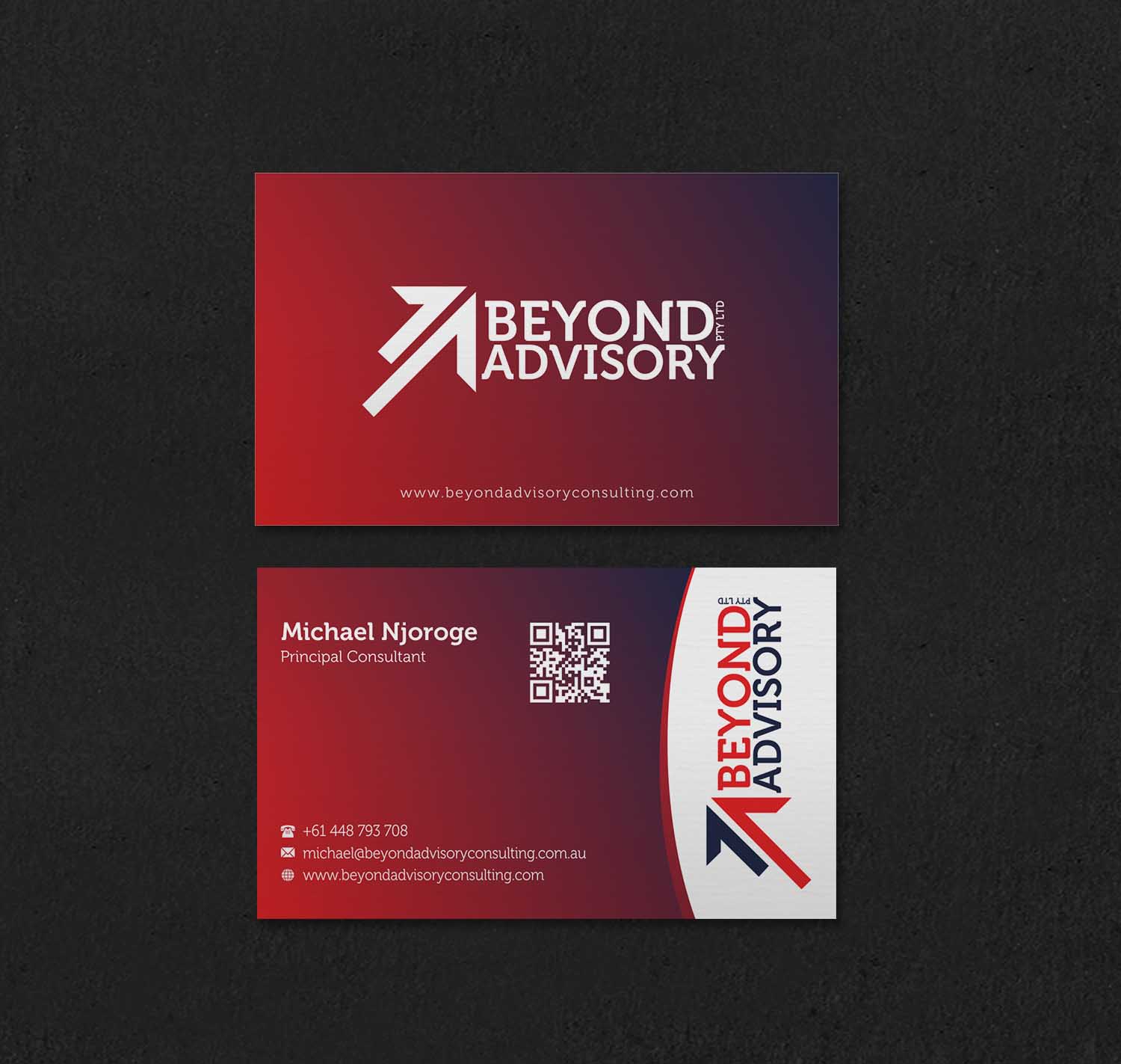 Business Card Design by INDIAN_Ashok for Beyond Advisory Consulting  | Design #25173978
