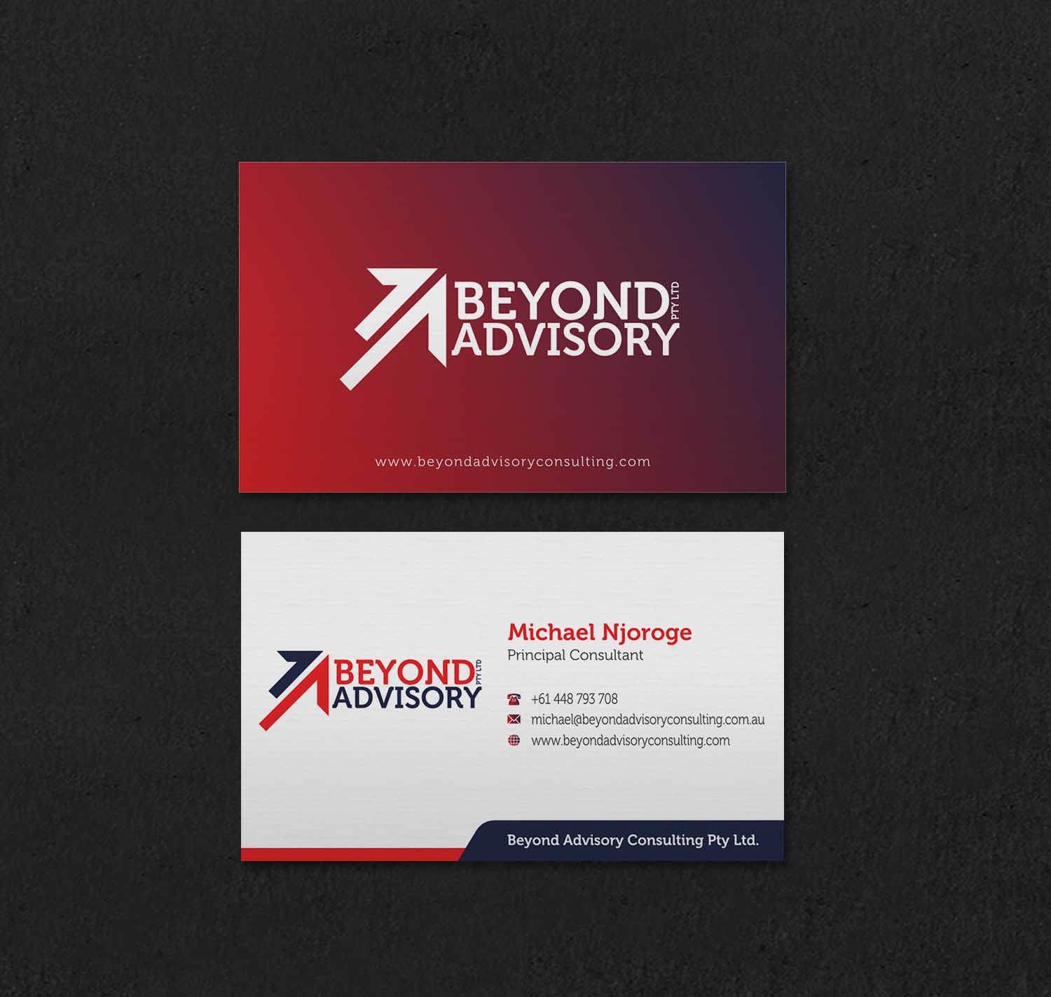 Business Card Design by INDIAN_Ashok for Beyond Advisory Consulting  | Design #25173981