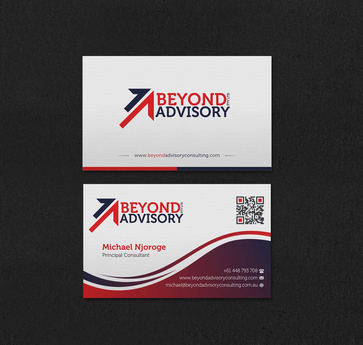Design de Carte de Visite par INDIAN_Ashok pour Beyond Advisory Consulting  | Design #25173986
