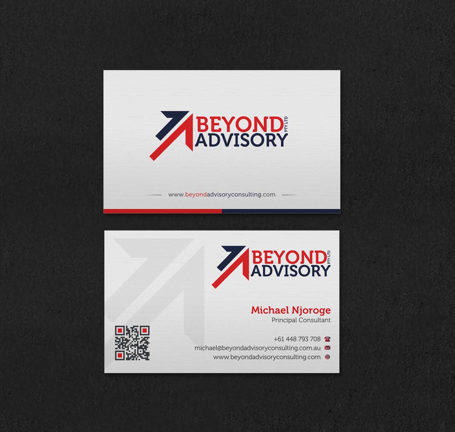 Business Card Design by INDIAN_Ashok for Beyond Advisory Consulting  | Design #25173987