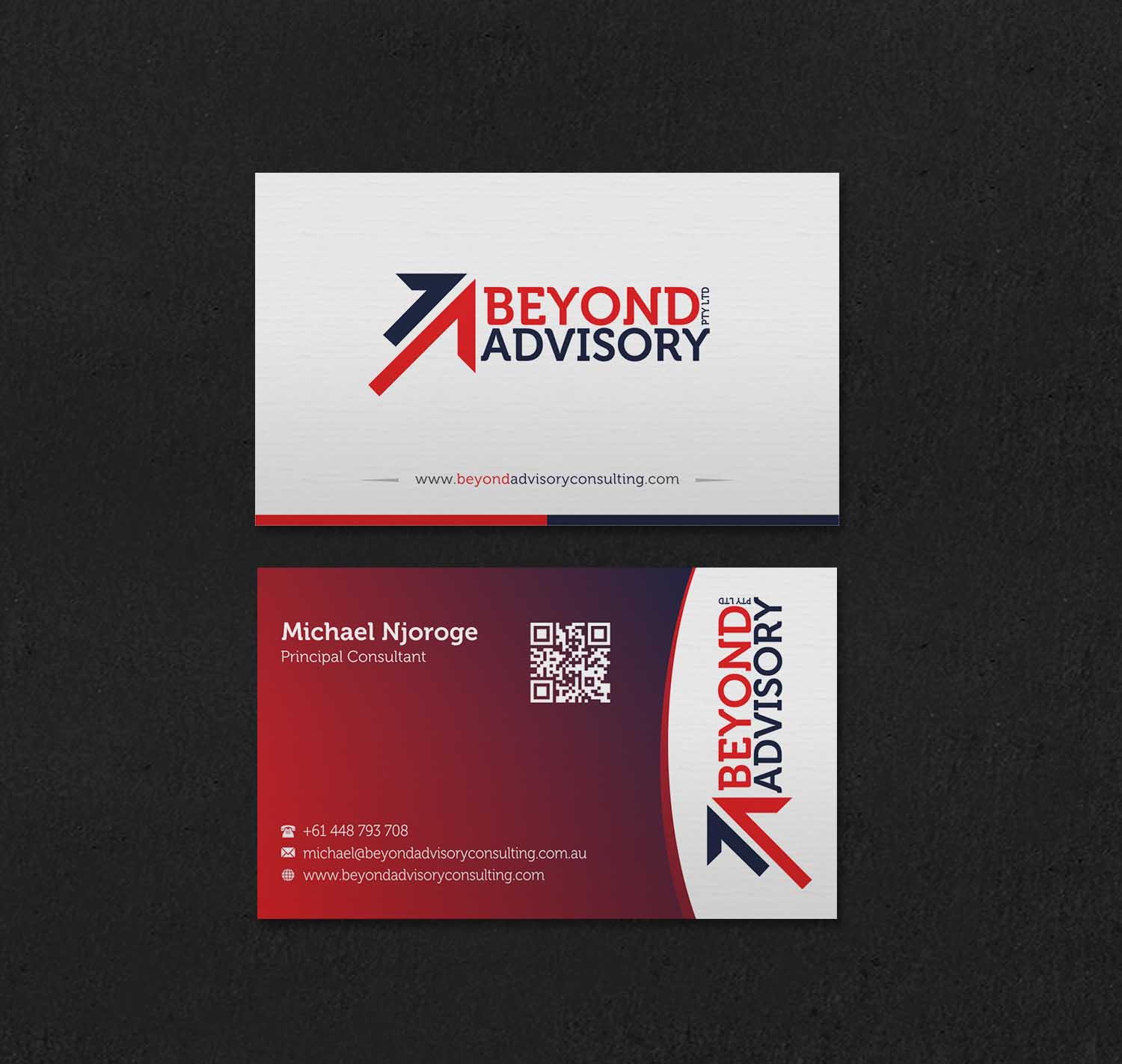 Business Card Design by INDIAN_Ashok for Beyond Advisory Consulting  | Design #25173992