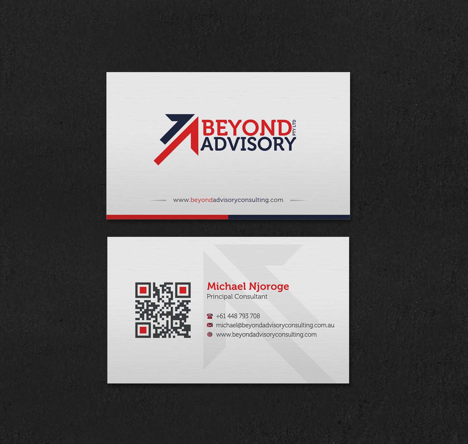 Business Card Design by INDIAN_Ashok for Beyond Advisory Consulting  | Design #25173993