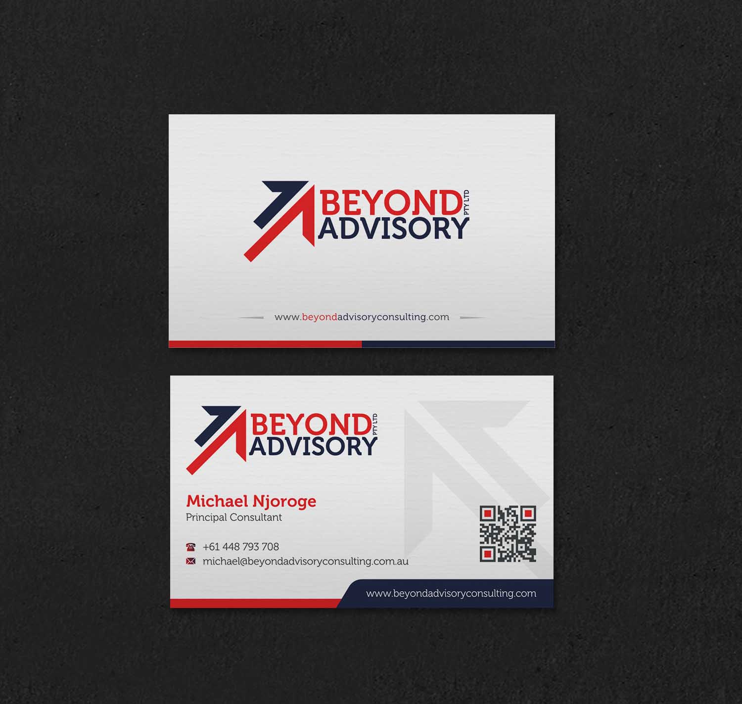 Business Card Design by INDIAN_Ashok for Beyond Advisory Consulting  | Design #25173997