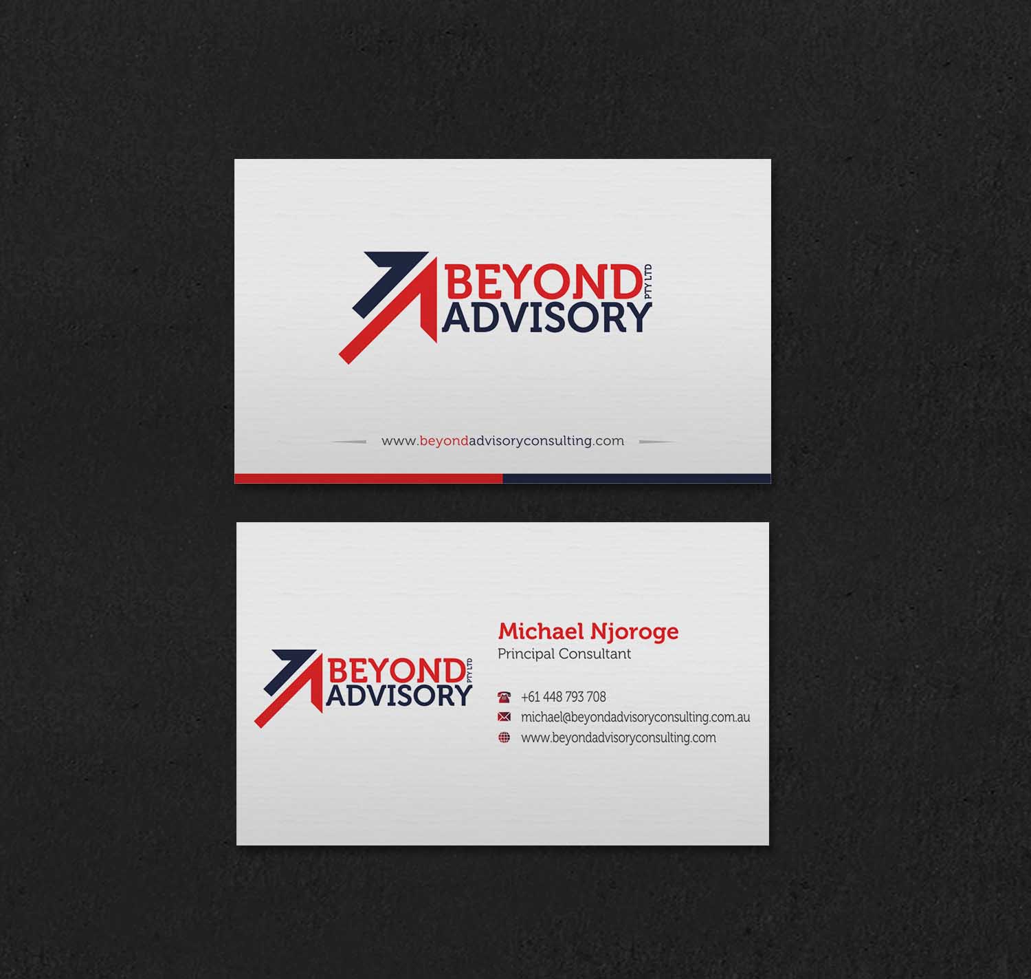 Business Card Design by INDIAN_Ashok for Beyond Advisory Consulting  | Design #25173998