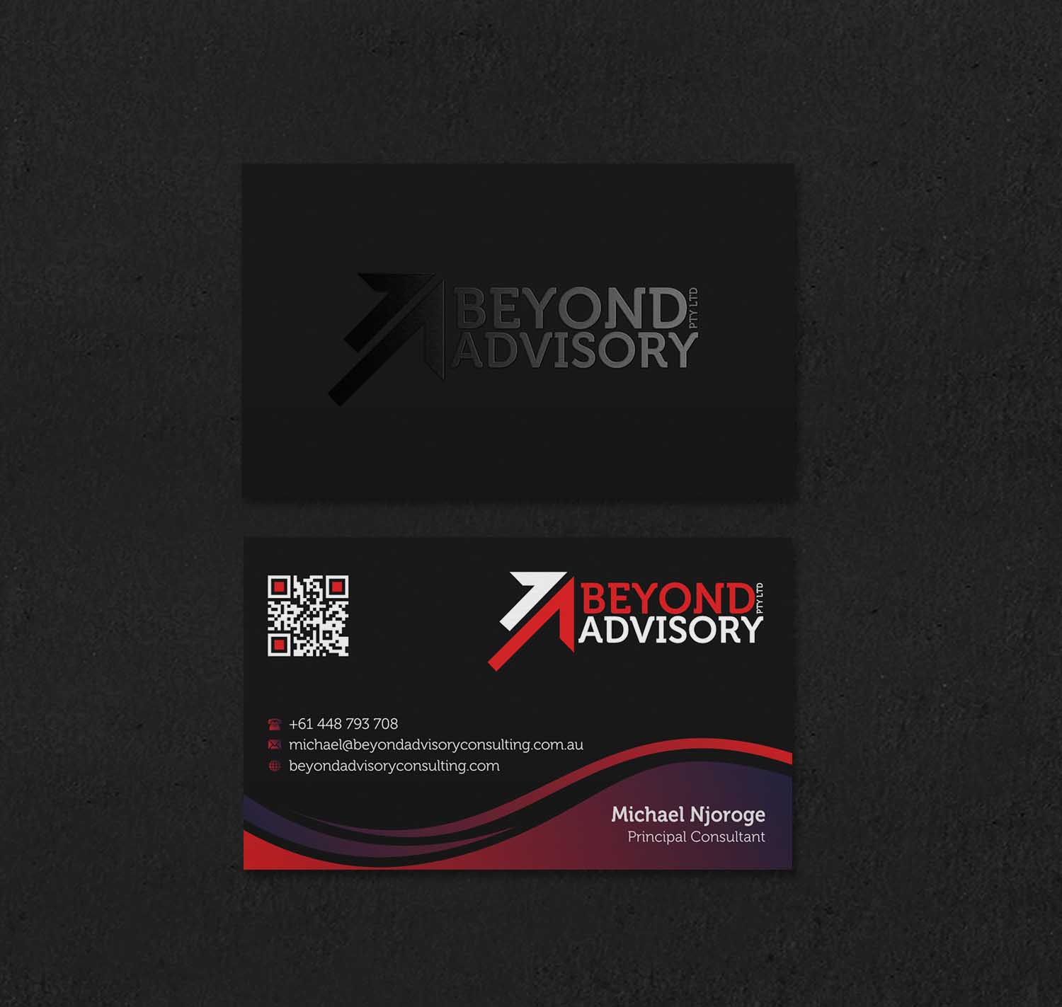 Business Card Design by INDIAN_Ashok for Beyond Advisory Consulting  | Design #25174013