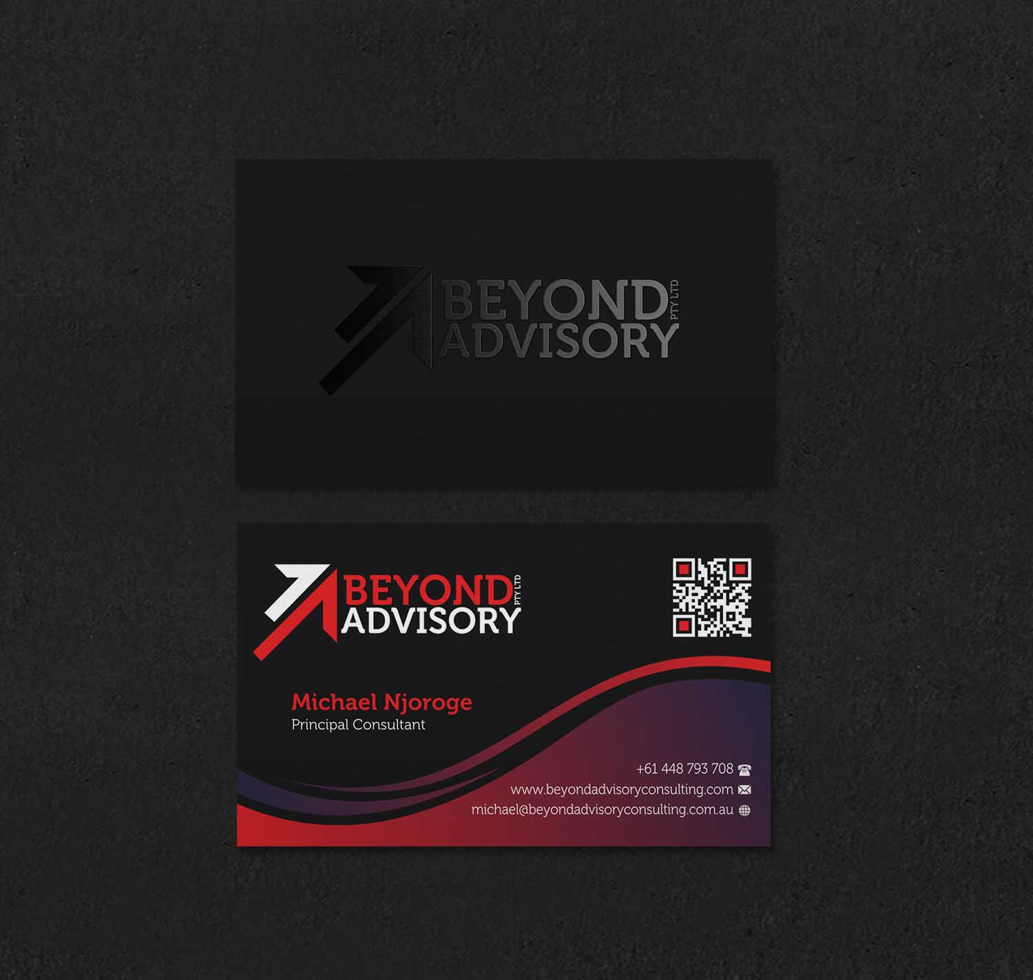 Business Card Design by INDIAN_Ashok for Beyond Advisory Consulting  | Design #25174014