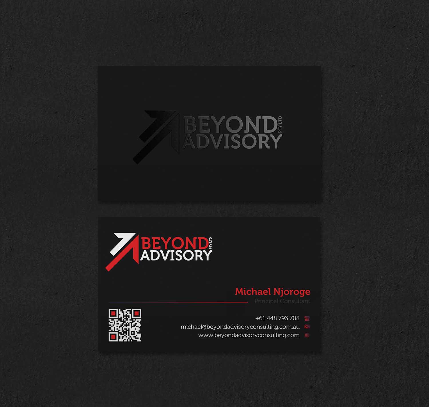 Business Card Design by INDIAN_Ashok for Beyond Advisory Consulting  | Design #25174015