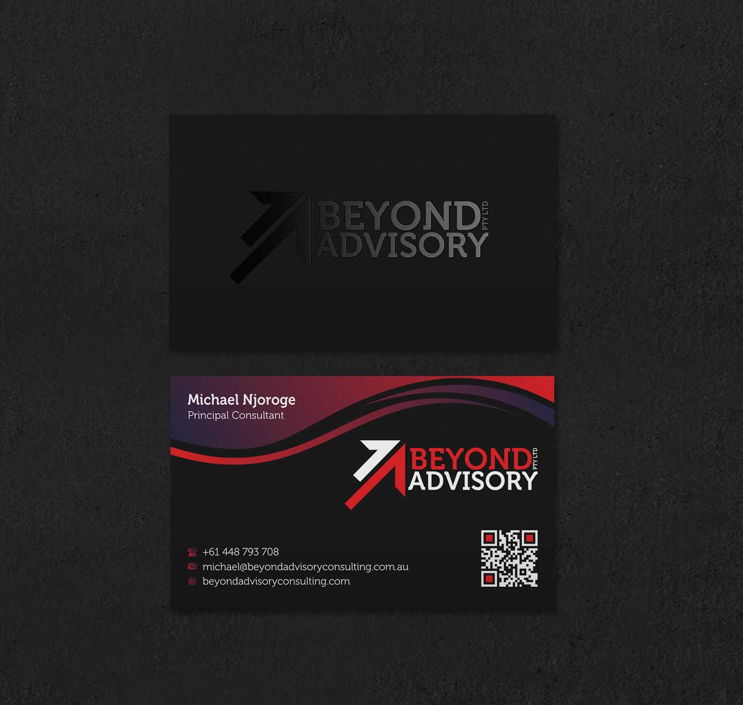 Business Card Design by INDIAN_Ashok for Beyond Advisory Consulting  | Design #25174019