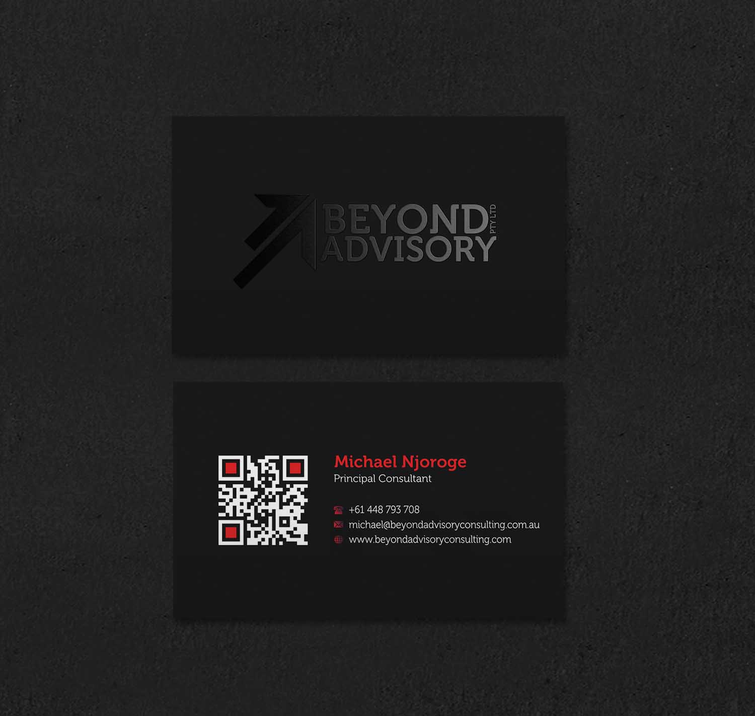 Business Card Design by INDIAN_Ashok for Beyond Advisory Consulting  | Design #25174021