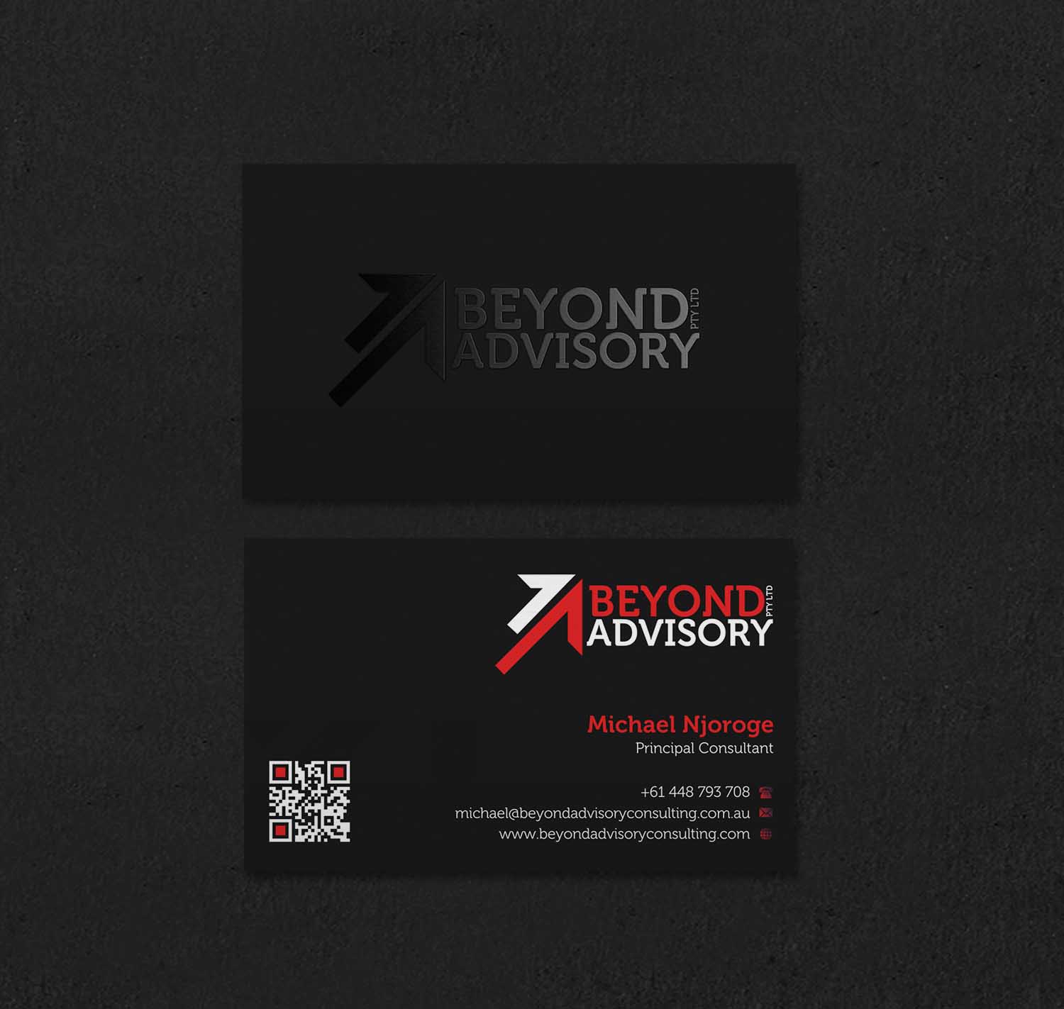 Business Card Design by INDIAN_Ashok for Beyond Advisory Consulting  | Design #25174022