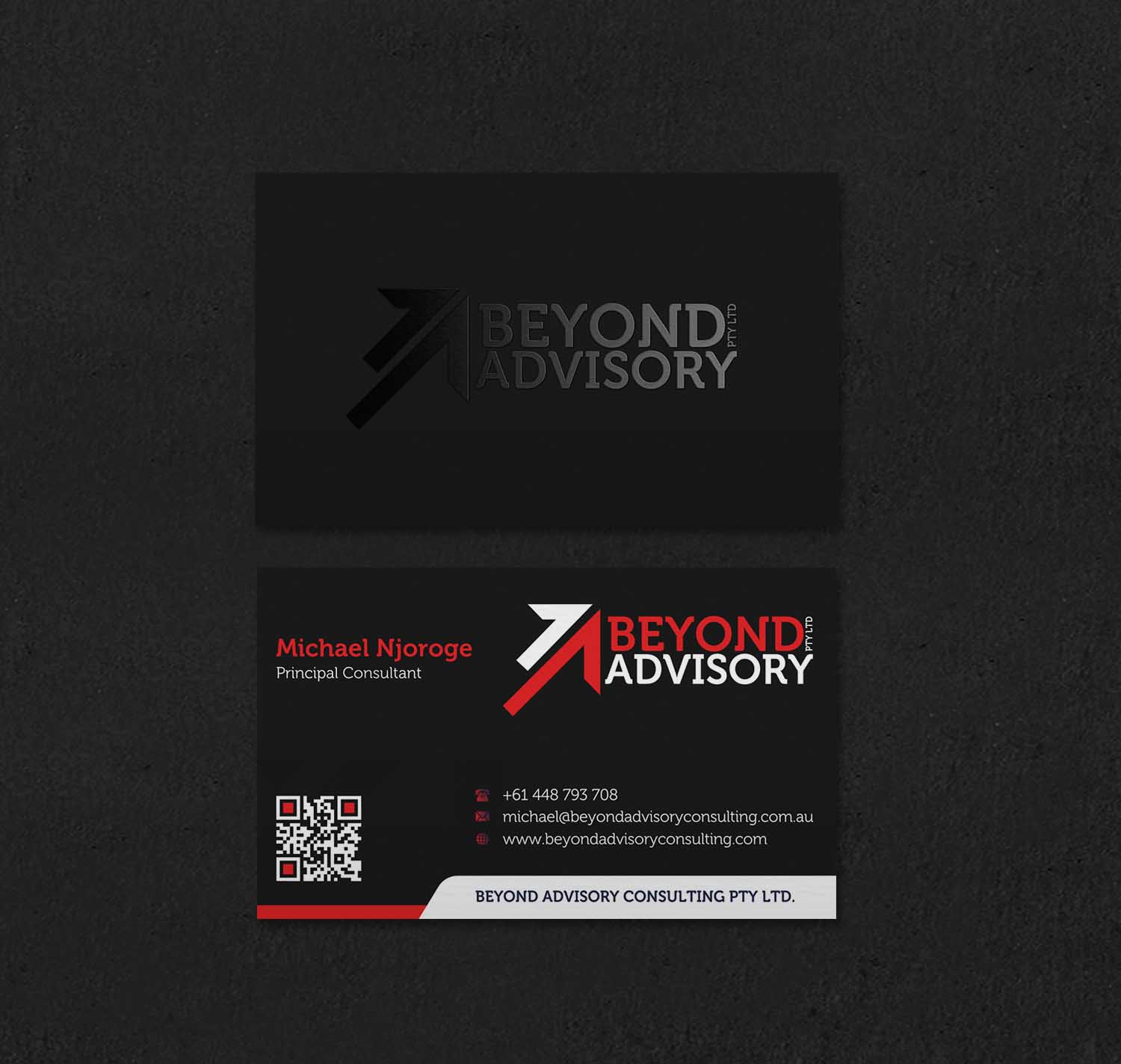 Business Card Design by INDIAN_Ashok for Beyond Advisory Consulting  | Design #25174023
