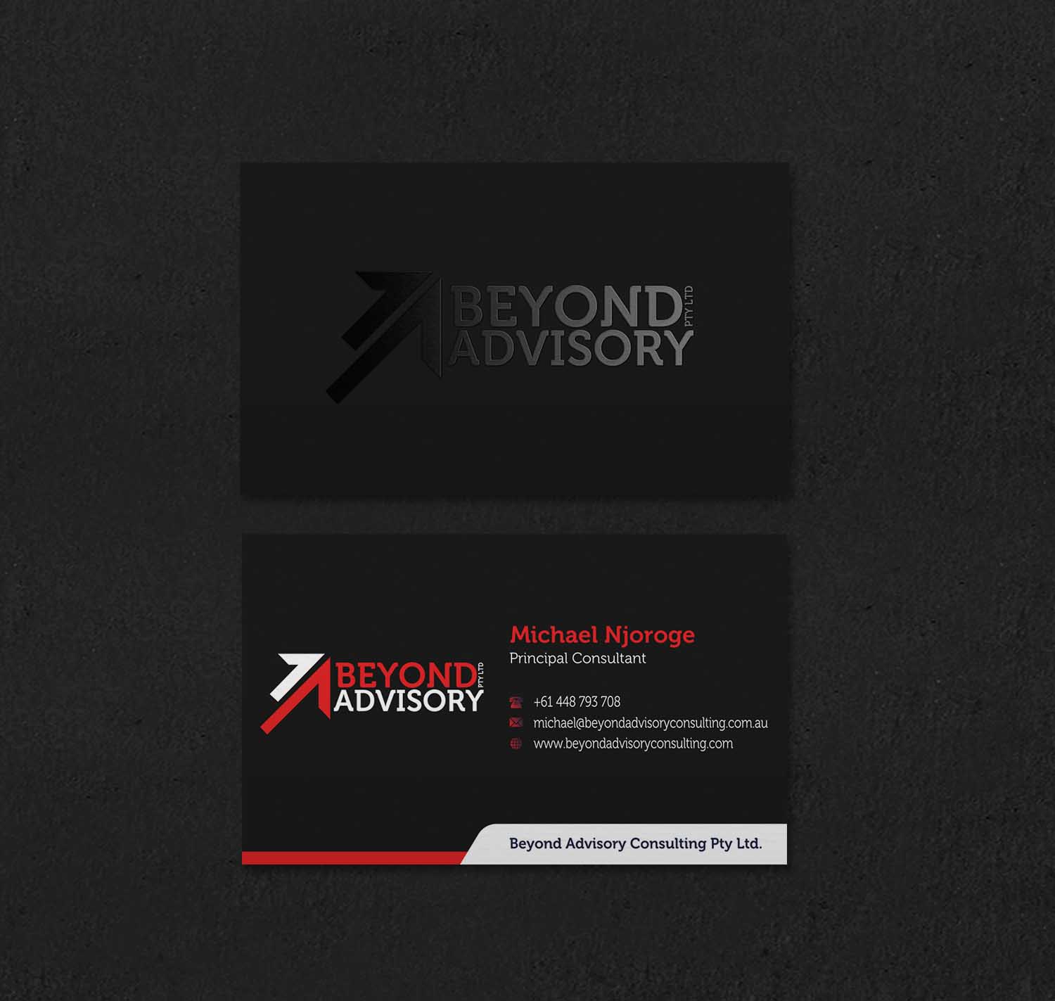 Business Card Design by INDIAN_Ashok for Beyond Advisory Consulting  | Design #25174025
