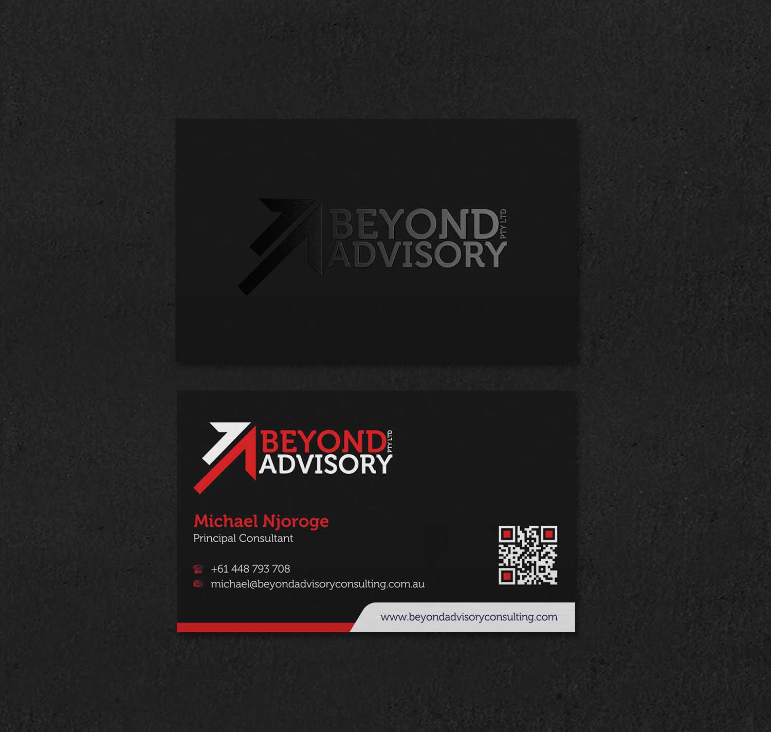 Business Card Design by INDIAN_Ashok for Beyond Advisory Consulting  | Design #25174026