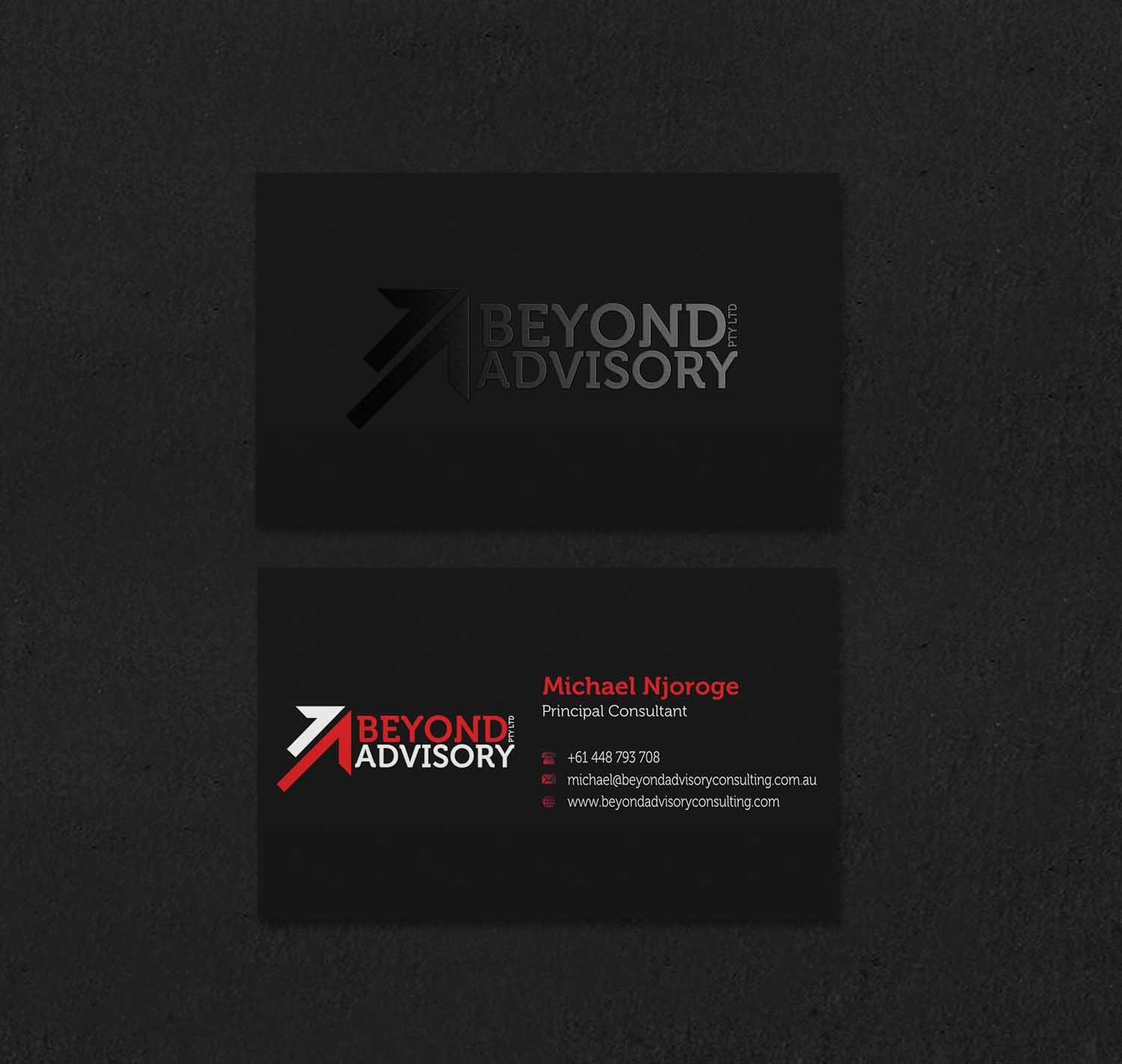 Visitenkarten-Design von INDIAN_Ashok für Beyond Advisory Consulting  | Design #25174027