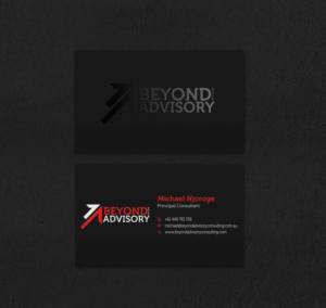 Visitenkarten-Design von INDIAN_Ashok für Beyond Advisory Consulting  | Design: #25174027