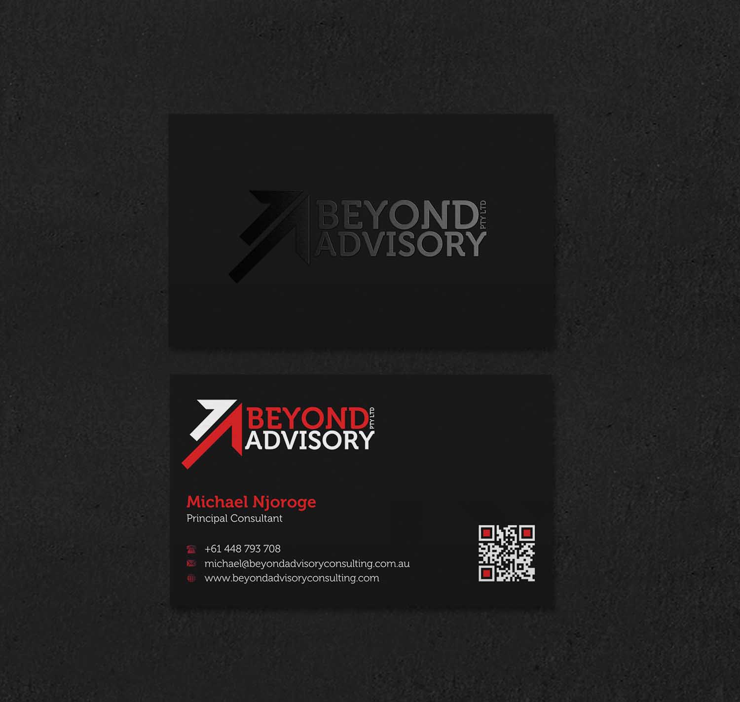 Business Card Design by INDIAN_Ashok for Beyond Advisory Consulting  | Design #25174029