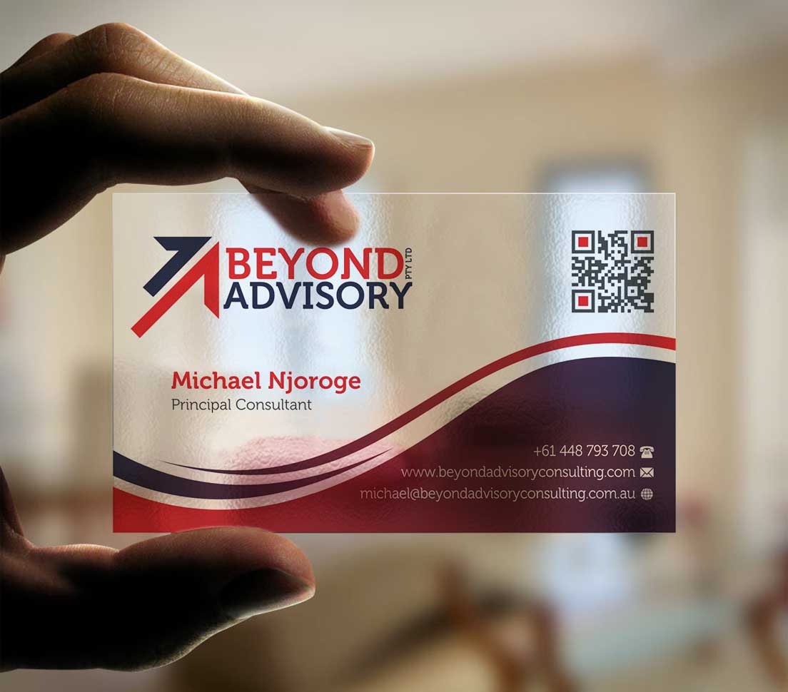 Business Card Design by INDIAN_Ashok for Beyond Advisory Consulting  | Design #25174030