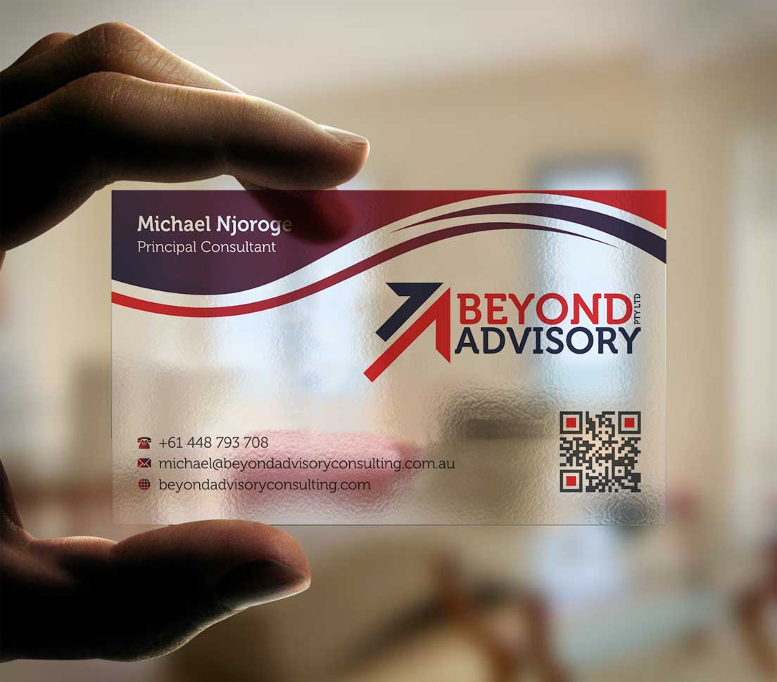 Business Card Design by INDIAN_Ashok for Beyond Advisory Consulting  | Design #25174031