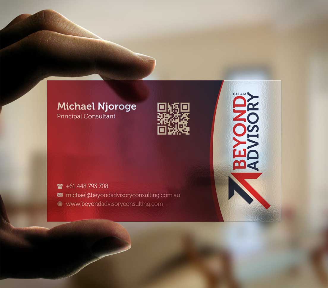 Business Card Design by INDIAN_Ashok for Beyond Advisory Consulting  | Design #25174035