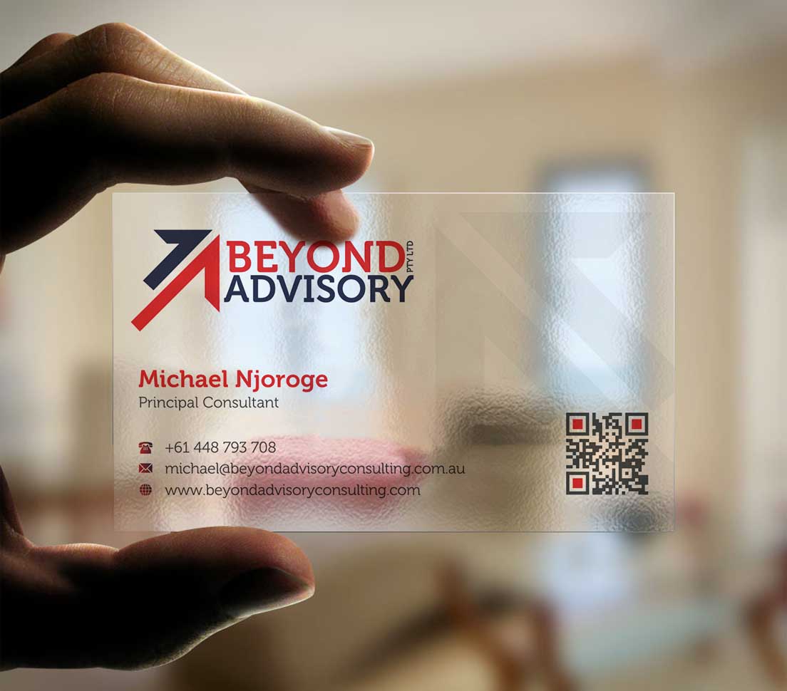 Business Card Design by INDIAN_Ashok for Beyond Advisory Consulting  | Design #25174041