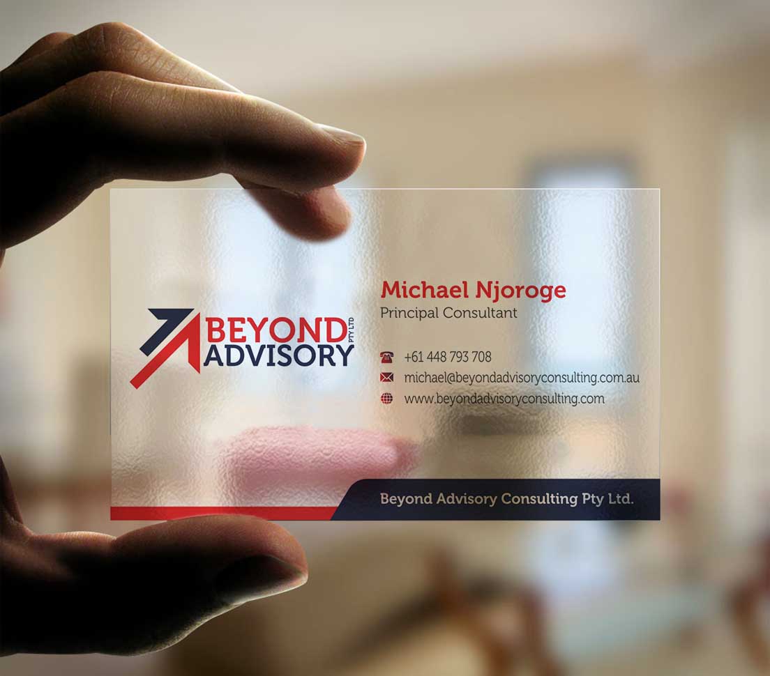 Business Card Design by INDIAN_Ashok for Beyond Advisory Consulting  | Design #25174043
