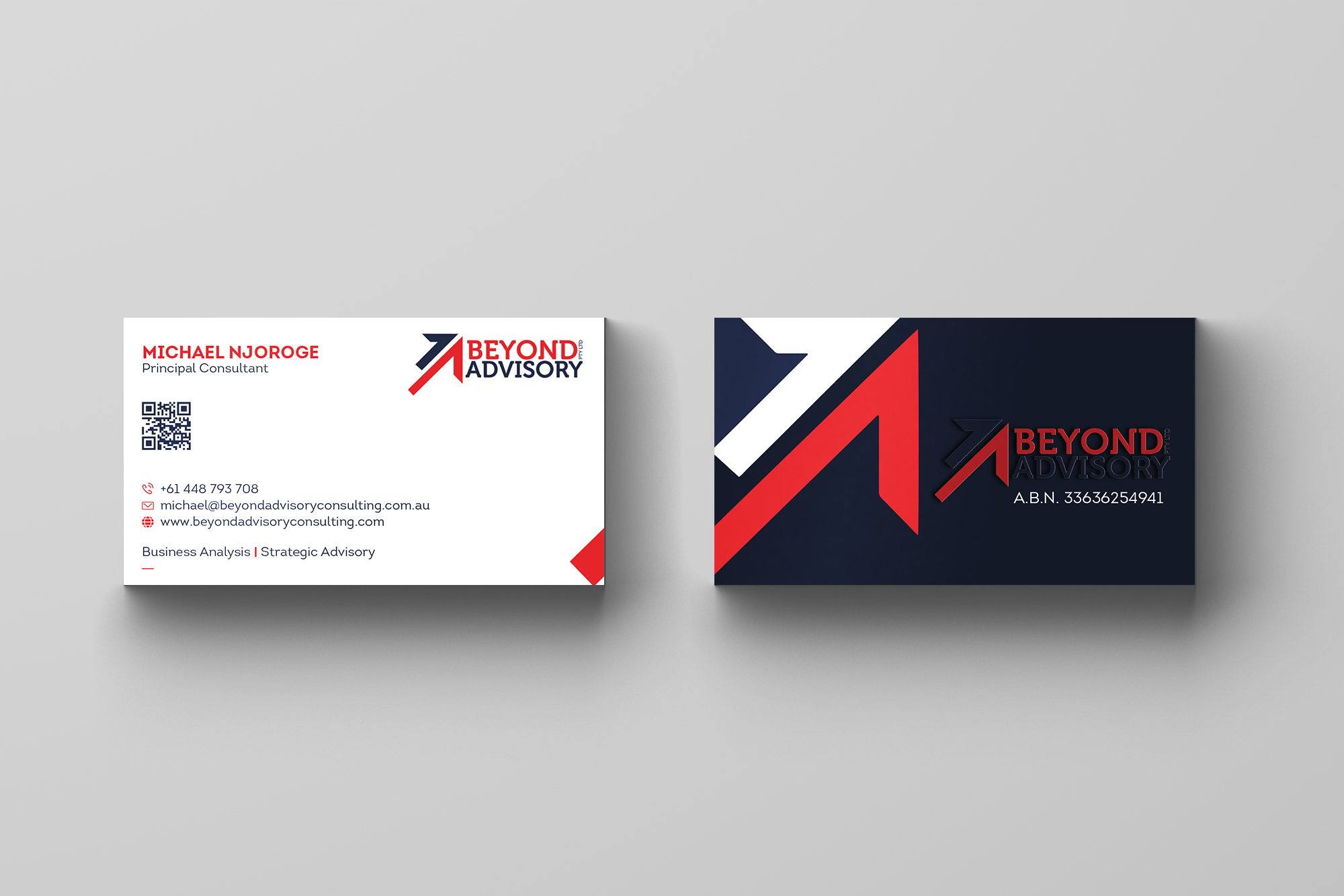 Business Card Design by Verified artistry (Design garden) for Beyond Advisory Consulting  | Design #25207848