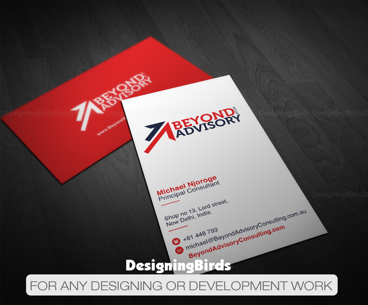 Business Card Design by Designing Birds for Beyond Advisory Consulting  | Design #25180097