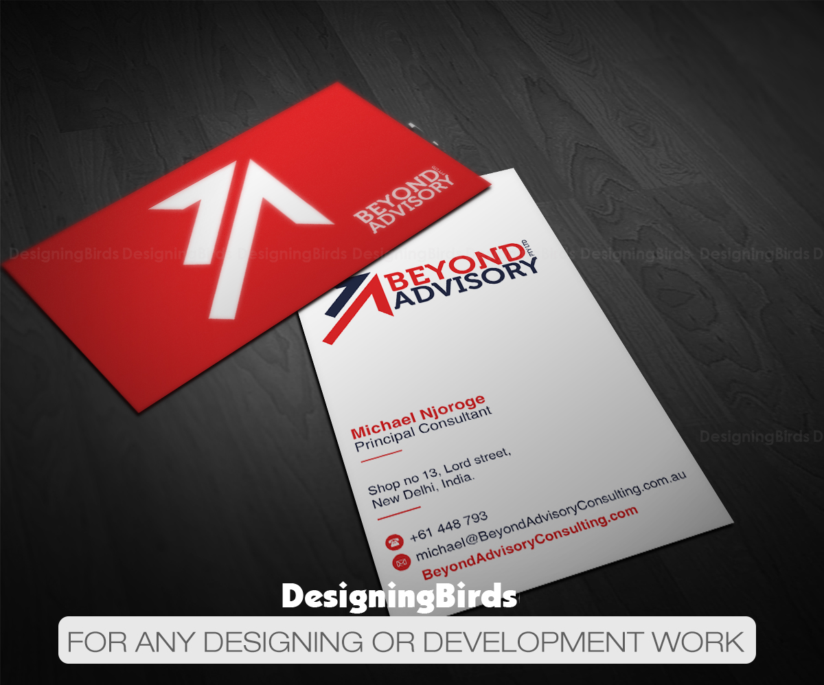 Business Card Design by Designing Birds for Beyond Advisory Consulting  | Design #25180098