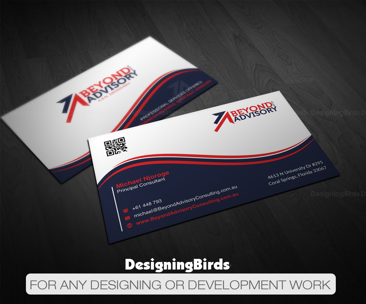 Business Card Design by Designing Birds for Beyond Advisory Consulting  | Design #25181018