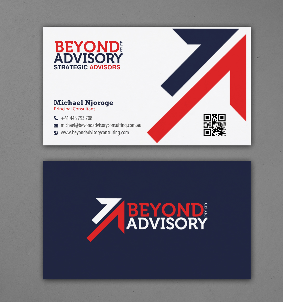Business Card Design by chandrayaan.creative for Beyond Advisory Consulting  | Design #25178739