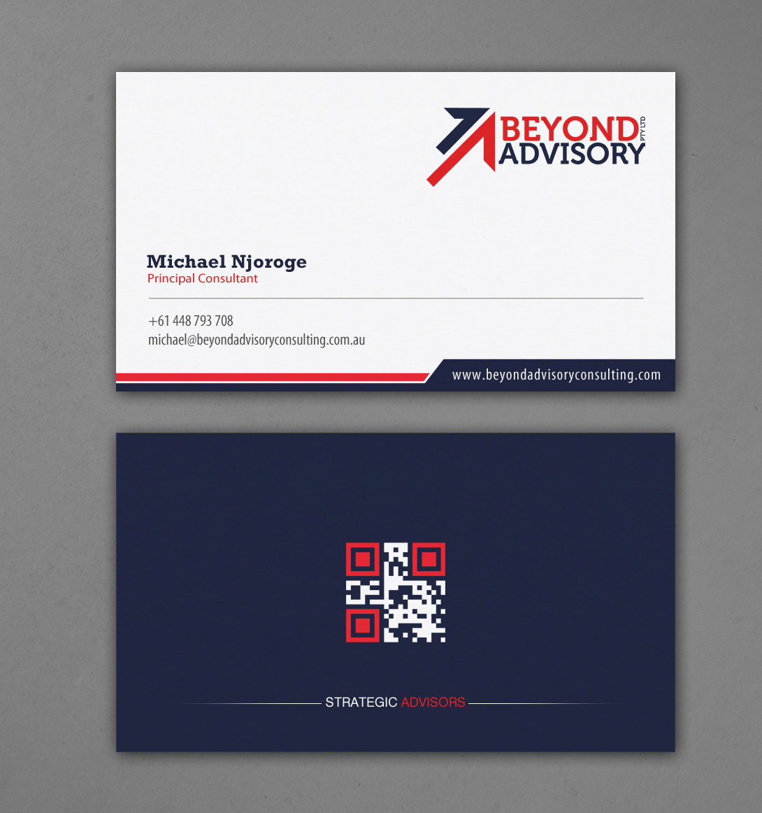 Business Card Design by chandrayaan.creative for Beyond Advisory Consulting  | Design #25178740