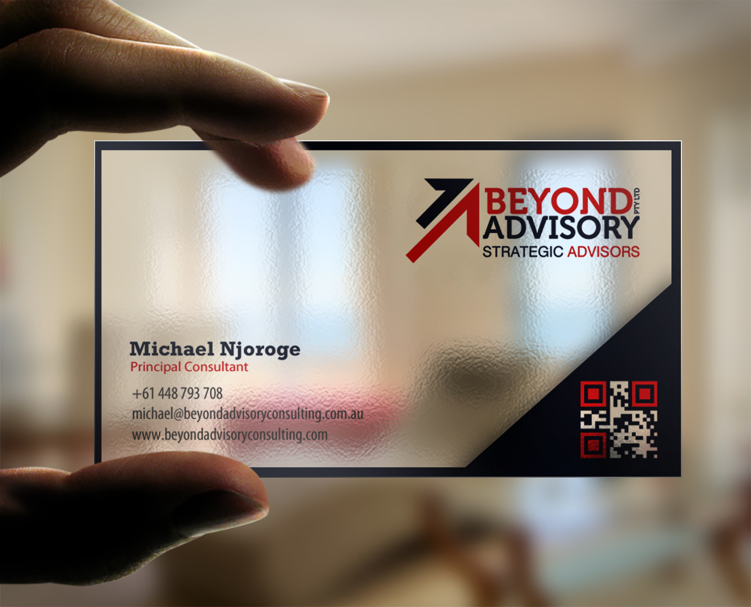 Business Card Design by chandrayaan.creative for Beyond Advisory Consulting  | Design #25178766