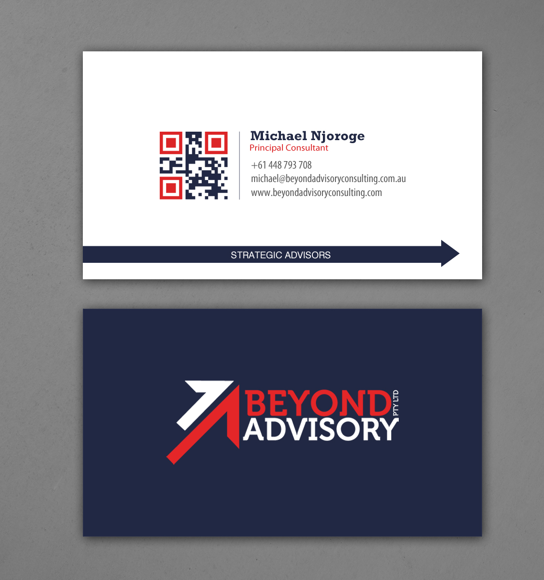 Business Card Design by chandrayaan.creative for Beyond Advisory Consulting  | Design #25178874