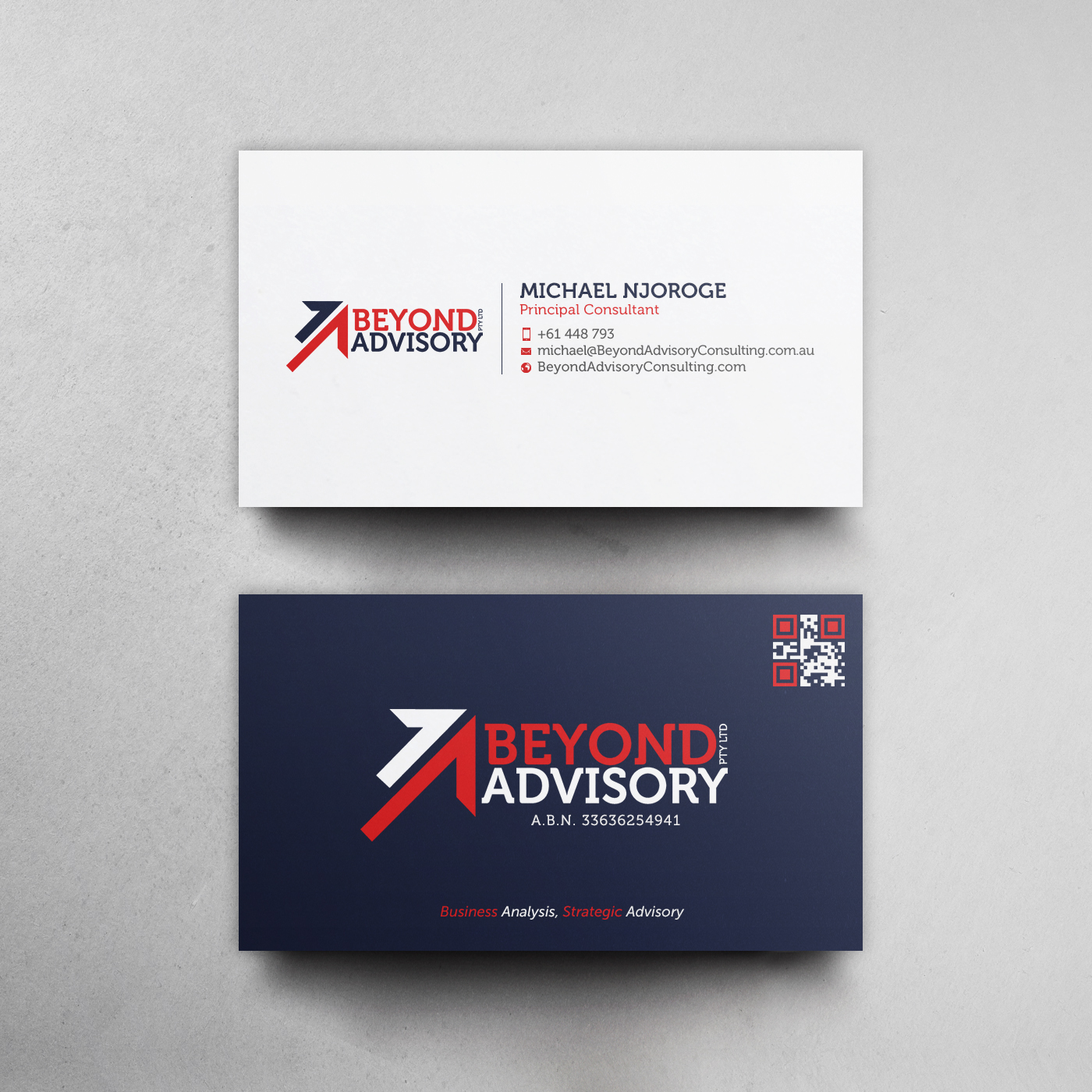 Business Card Design by chandrayaan.creative for Beyond Advisory Consulting  | Design #25179812
