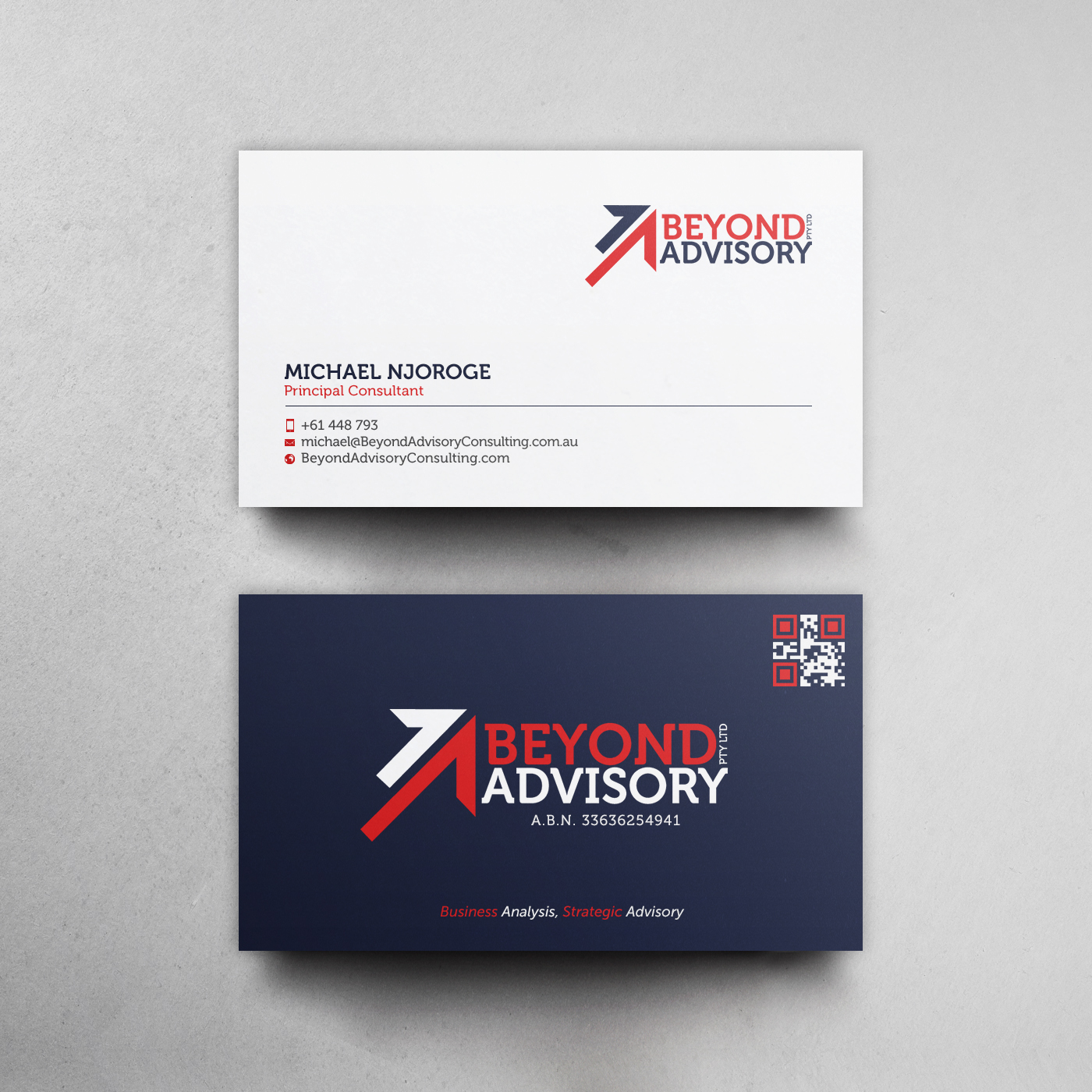 Business Card Design by chandrayaan.creative for Beyond Advisory Consulting  | Design #25179813
