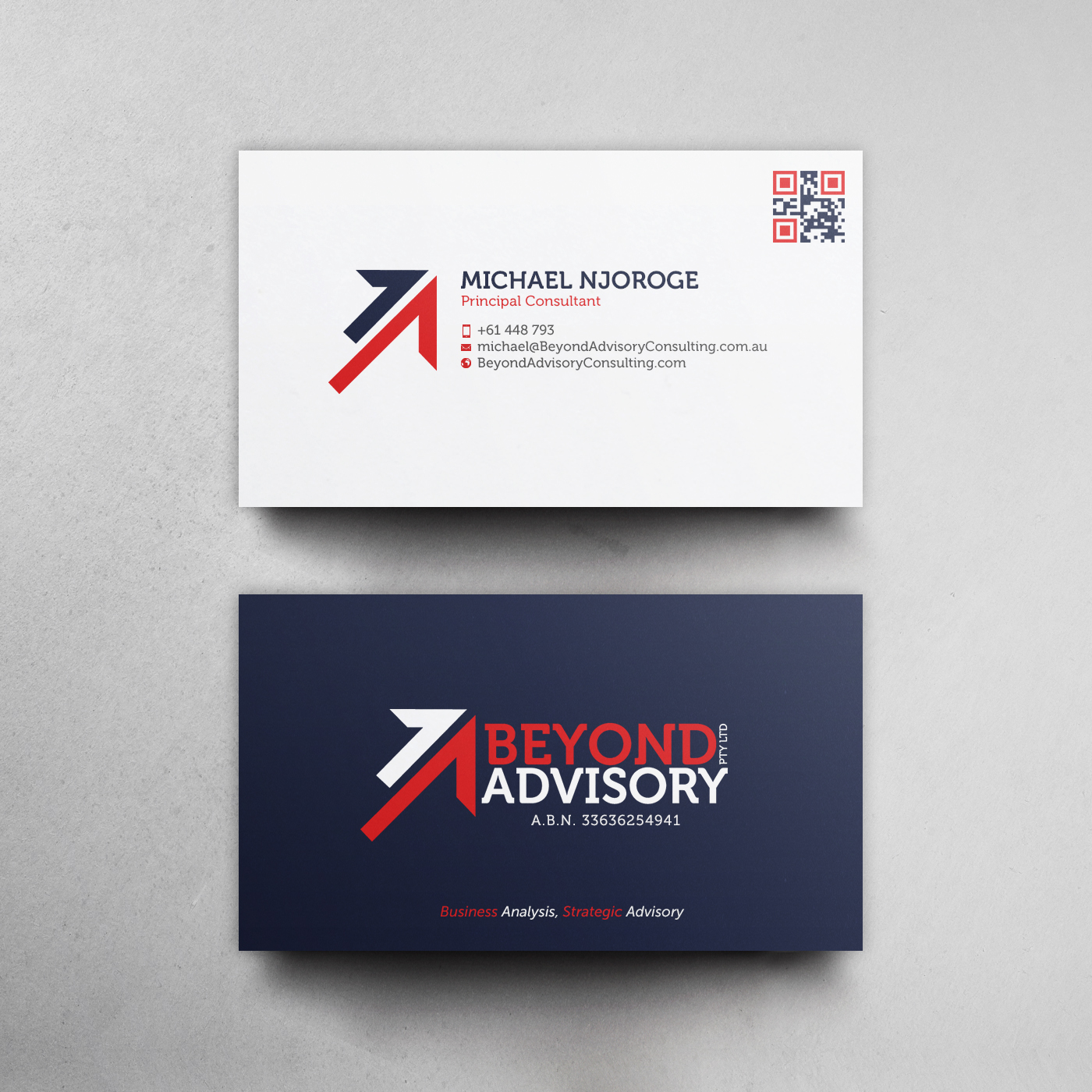 Business Card Design by chandrayaan.creative for Beyond Advisory Consulting  | Design #25179814