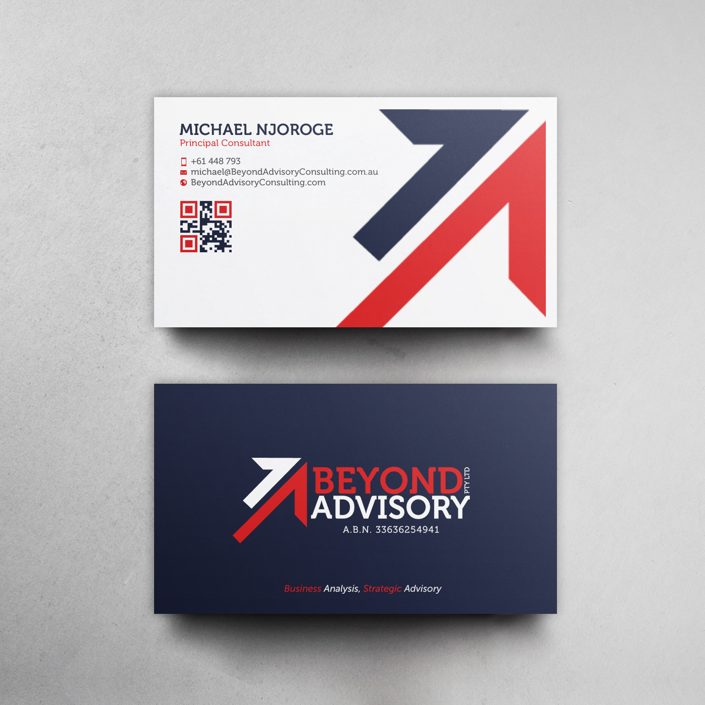 Business Card Design by chandrayaan.creative for Beyond Advisory Consulting  | Design #25179816