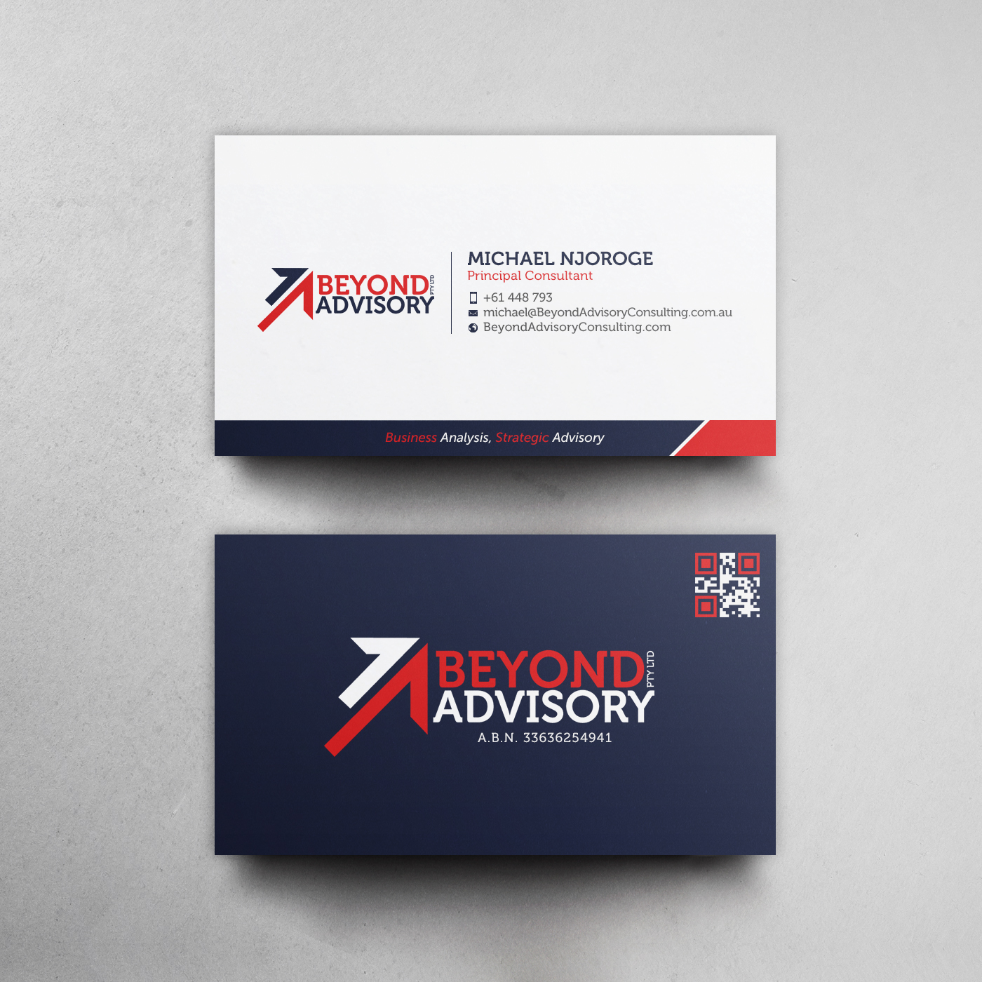 Business Card Design by chandrayaan.creative for Beyond Advisory Consulting  | Design #25179826
