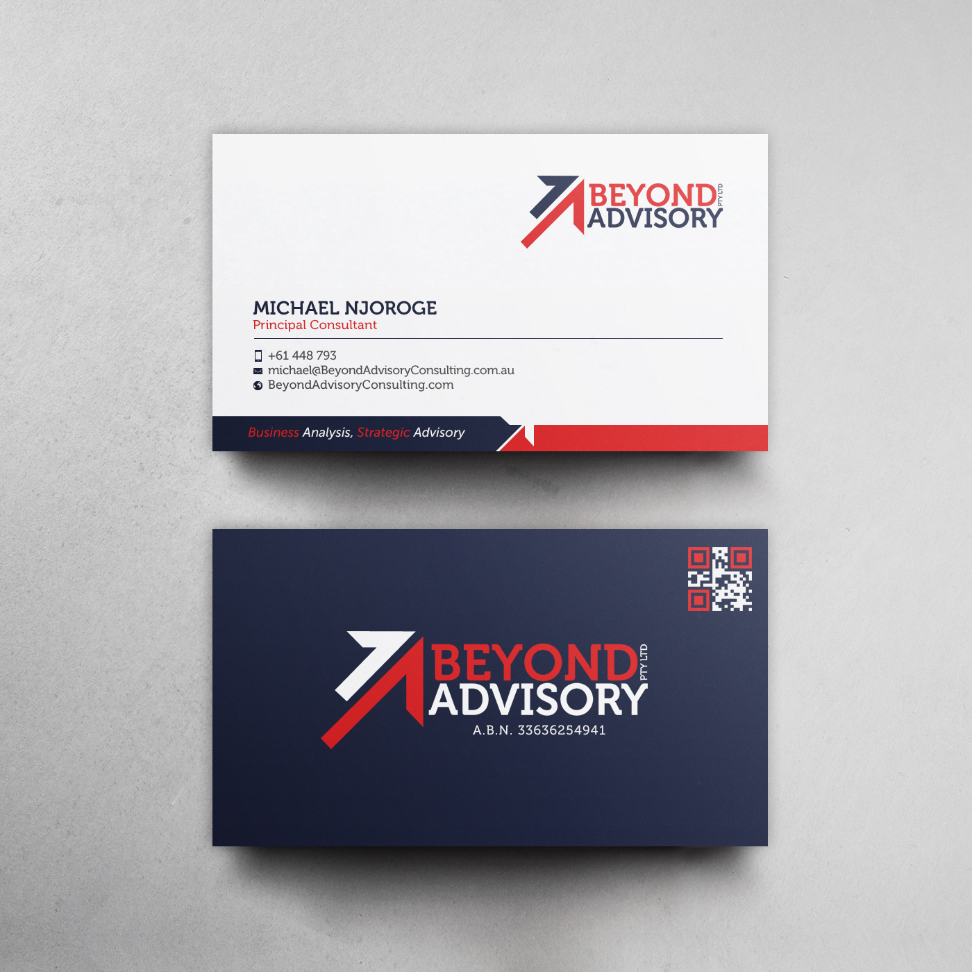 Business Card Design by chandrayaan.creative for Beyond Advisory Consulting  | Design #25179828