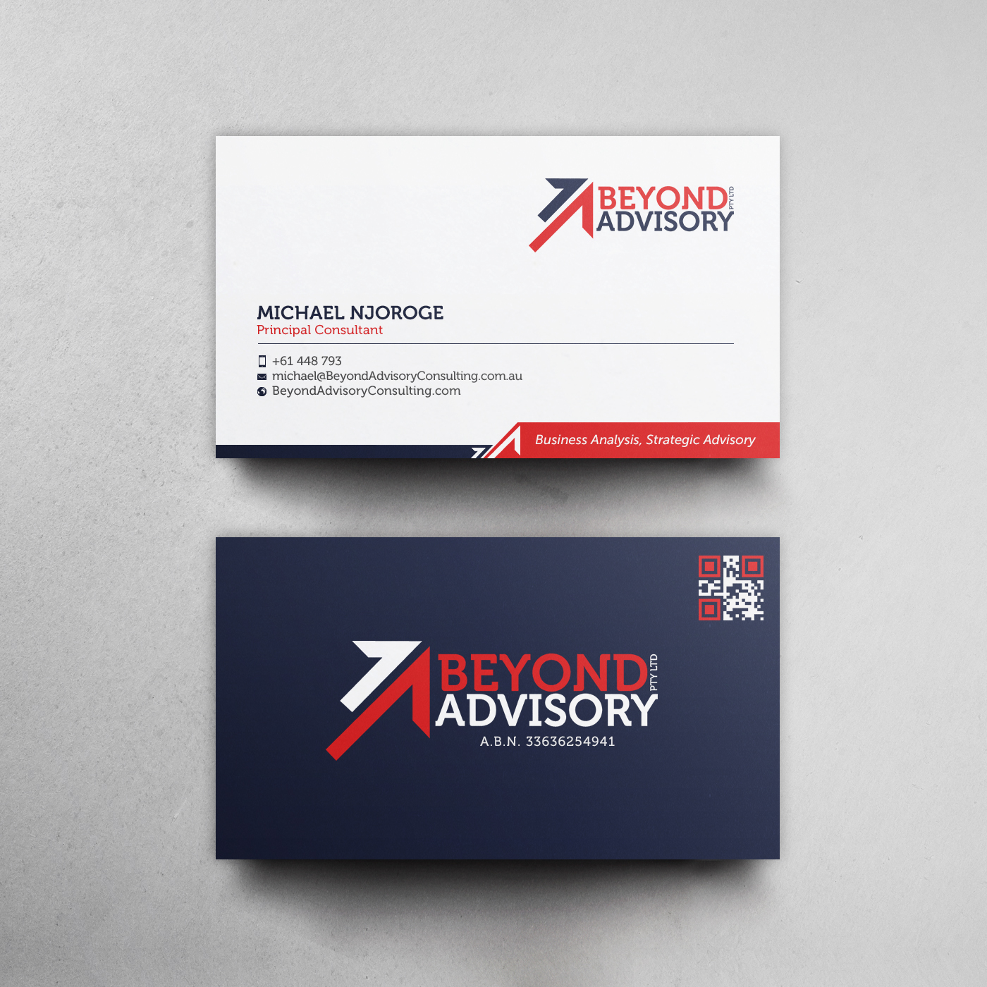 Business Card Design by chandrayaan.creative for Beyond Advisory Consulting  | Design #25179830