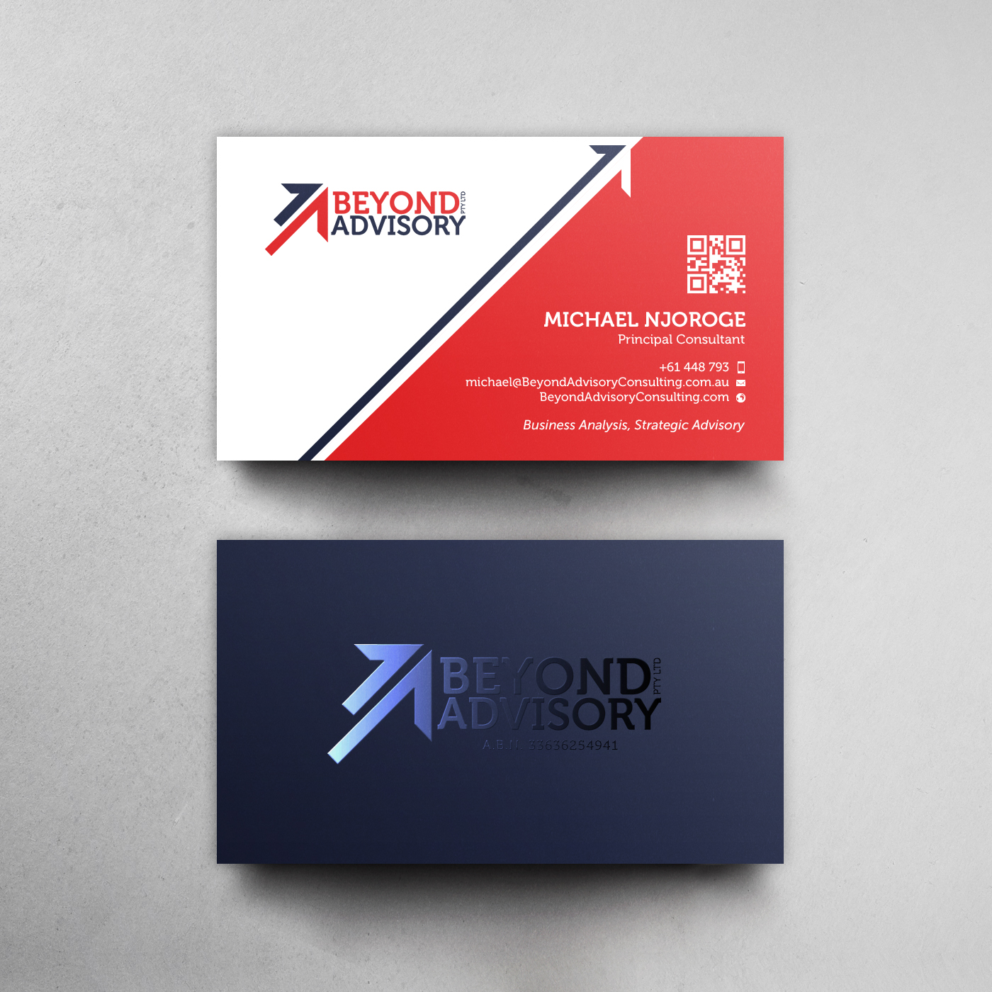 Business Card Design by chandrayaan.creative for Beyond Advisory Consulting  | Design #25179838