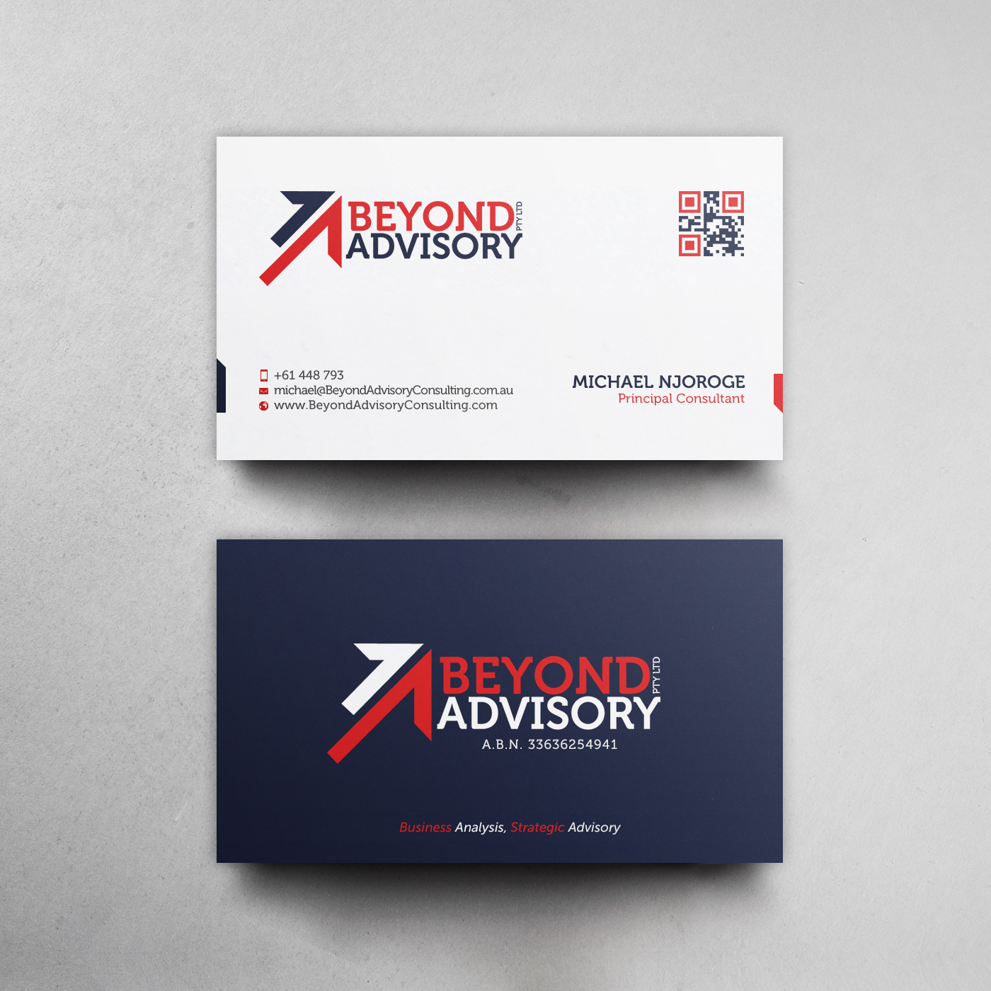 Business Card Design by chandrayaan.creative for Beyond Advisory Consulting  | Design #25179839