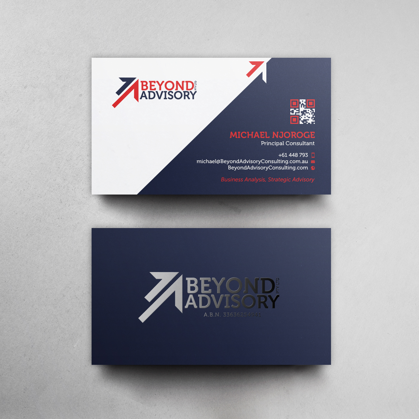 Business Card Design by chandrayaan.creative for Beyond Advisory Consulting  | Design #25179840