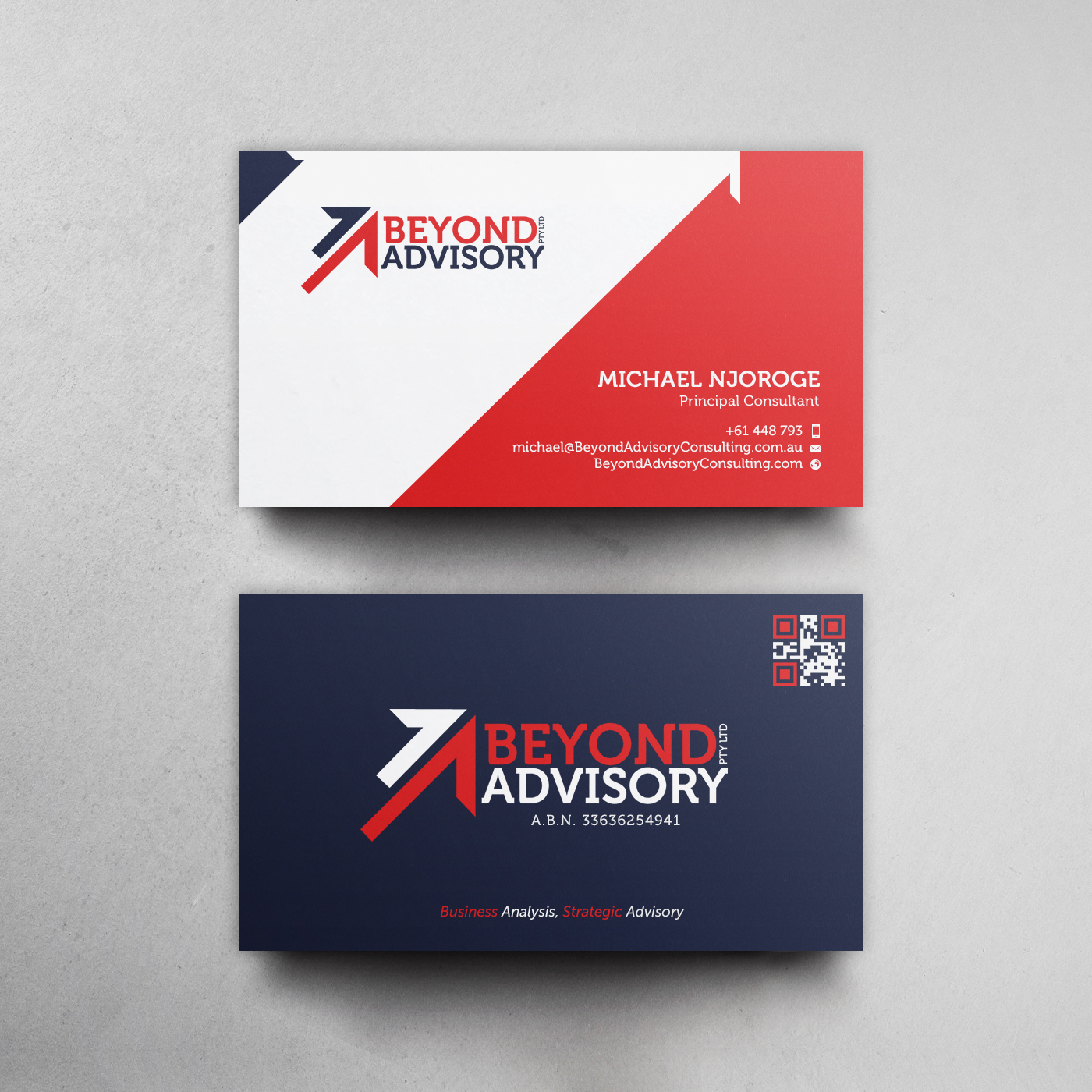 Business Card Design by chandrayaan.creative for Beyond Advisory Consulting  | Design #25179842