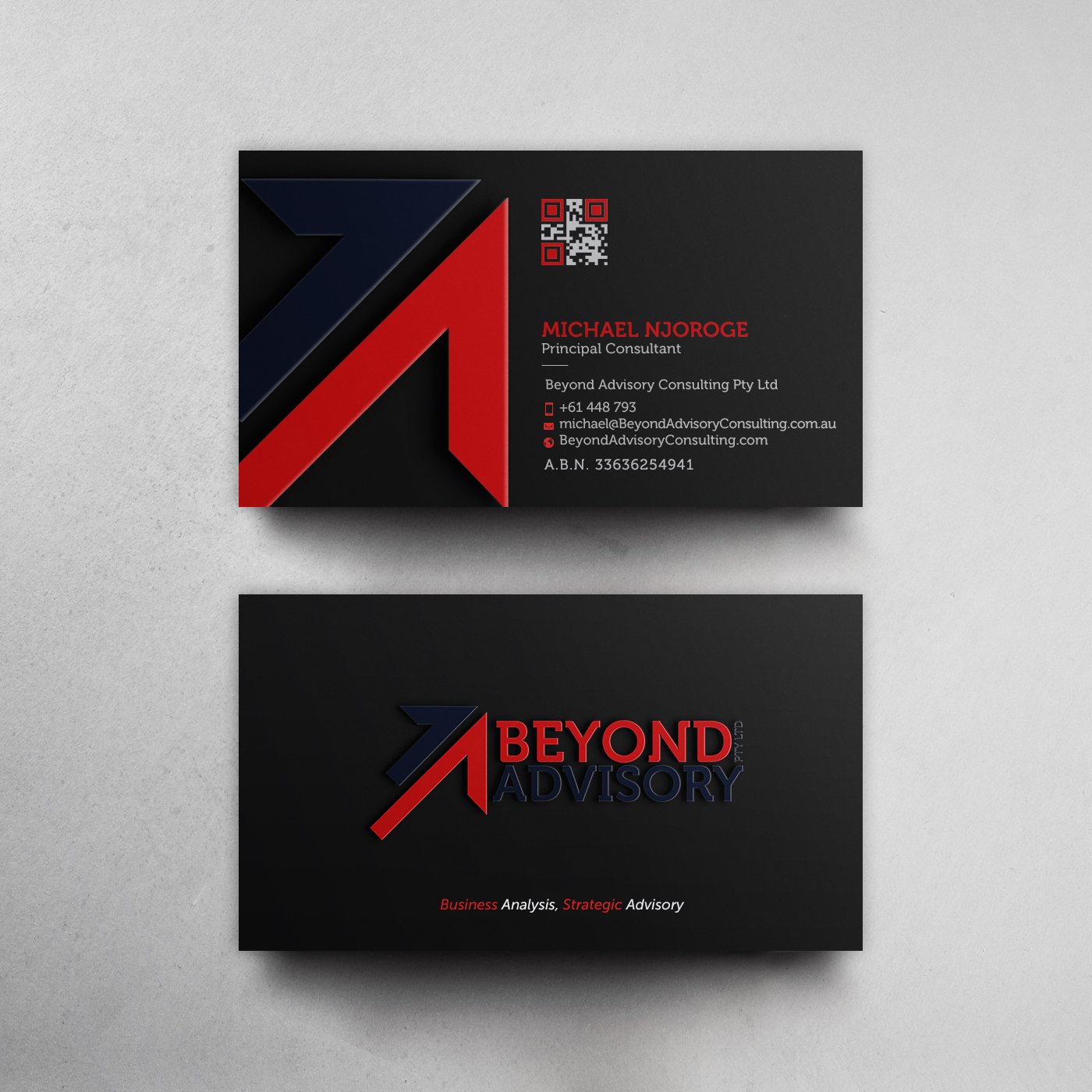 Business Card Design by chandrayaan.creative for Beyond Advisory Consulting  | Design #25194308