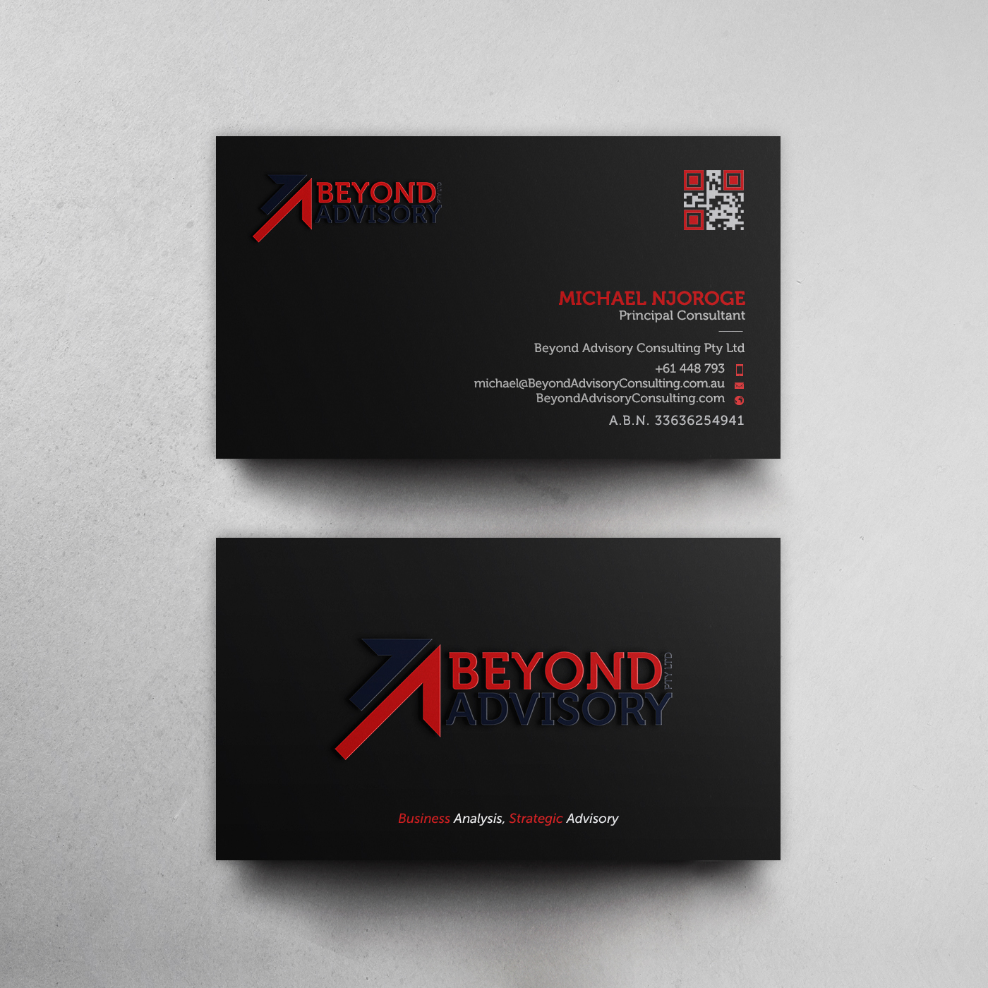 Business Card Design by chandrayaan.creative for Beyond Advisory Consulting  | Design #25194373