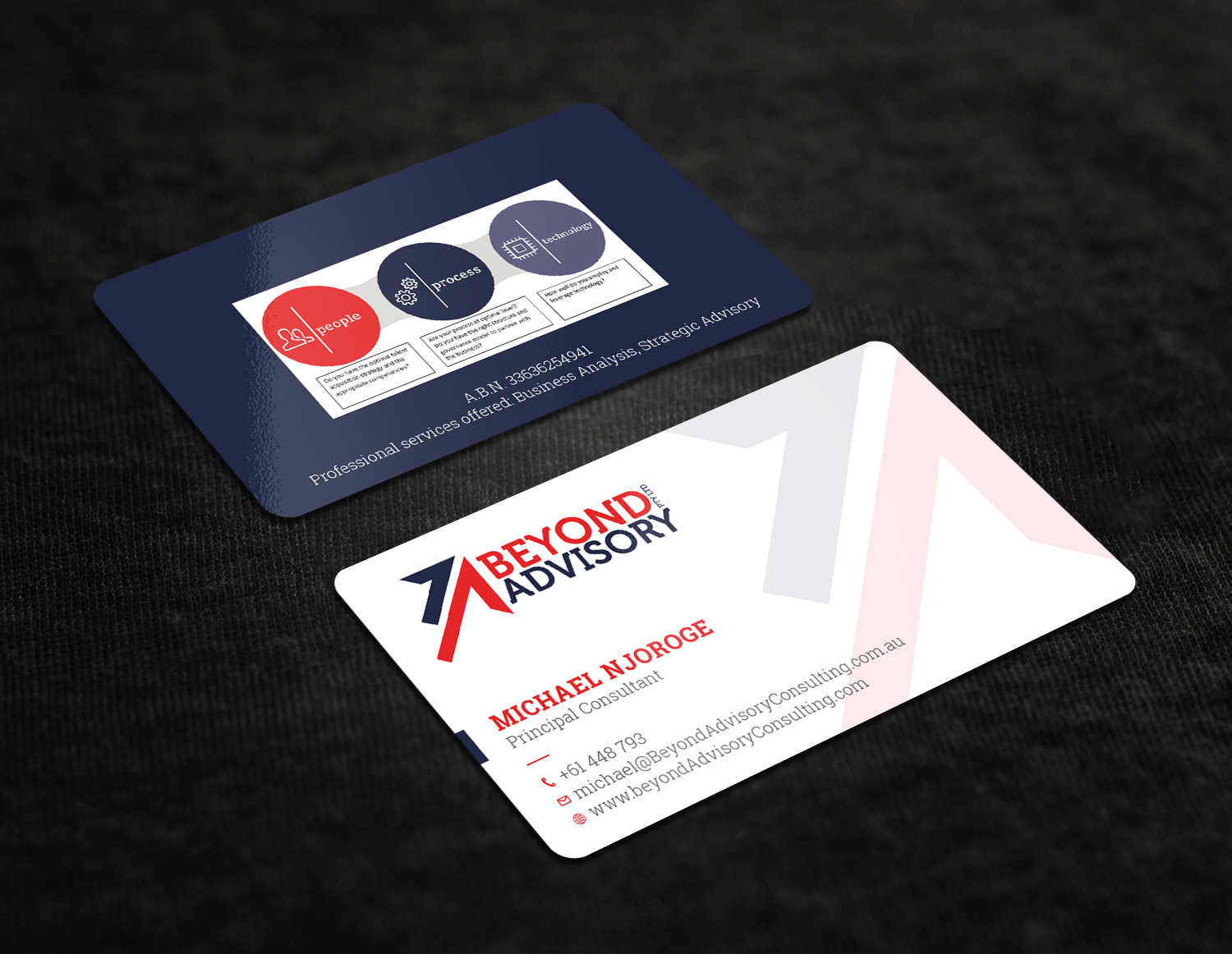 Business Card Design by Tripti Ranjan Gain for Beyond Advisory Consulting  | Design #25178532