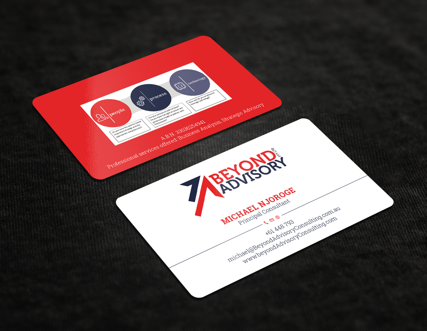 Business Card Design by Tripti Ranjan Gain for Beyond Advisory Consulting  | Design #25178535