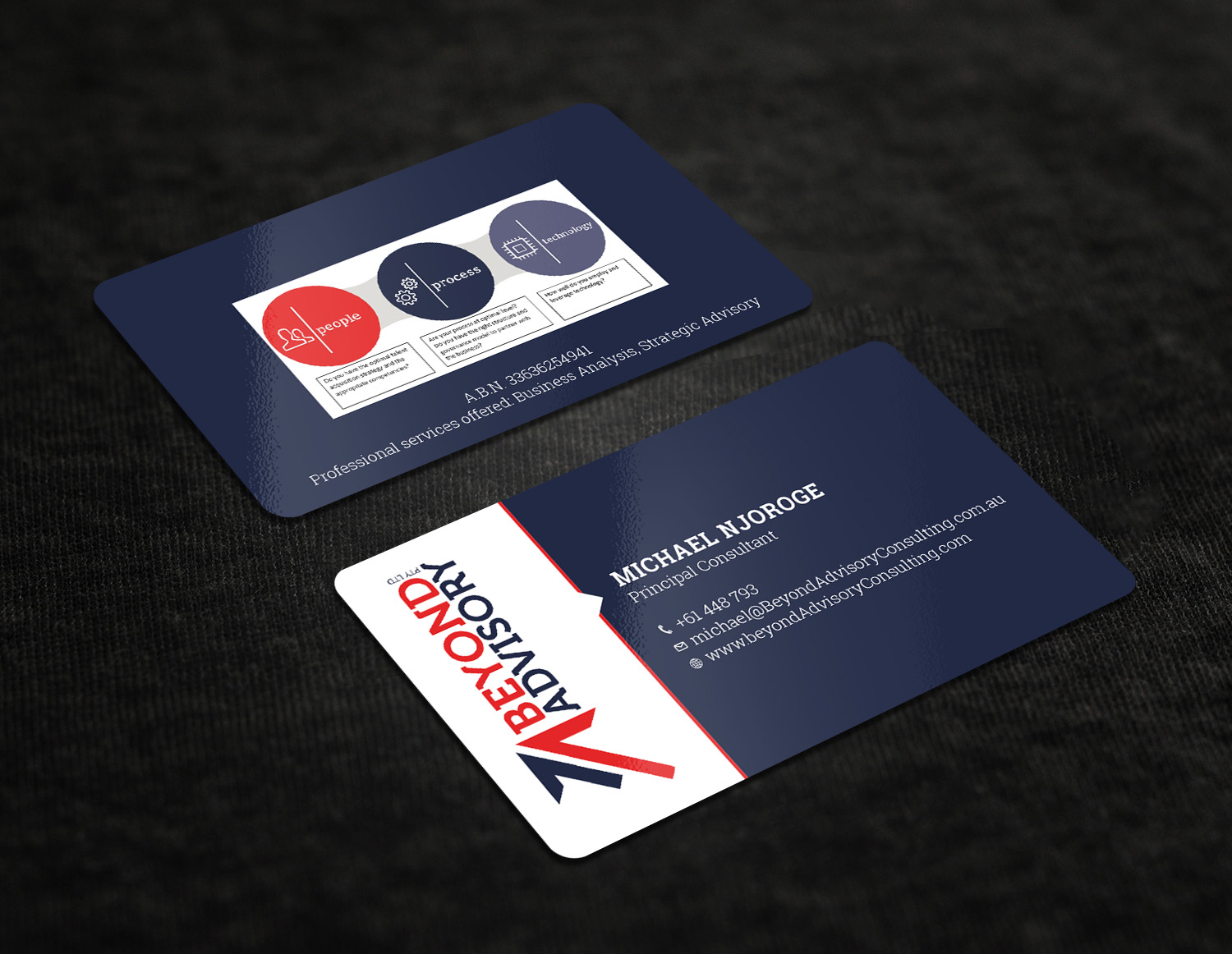 Business Card Design by Tripti Ranjan Gain for Beyond Advisory Consulting  | Design #25178545